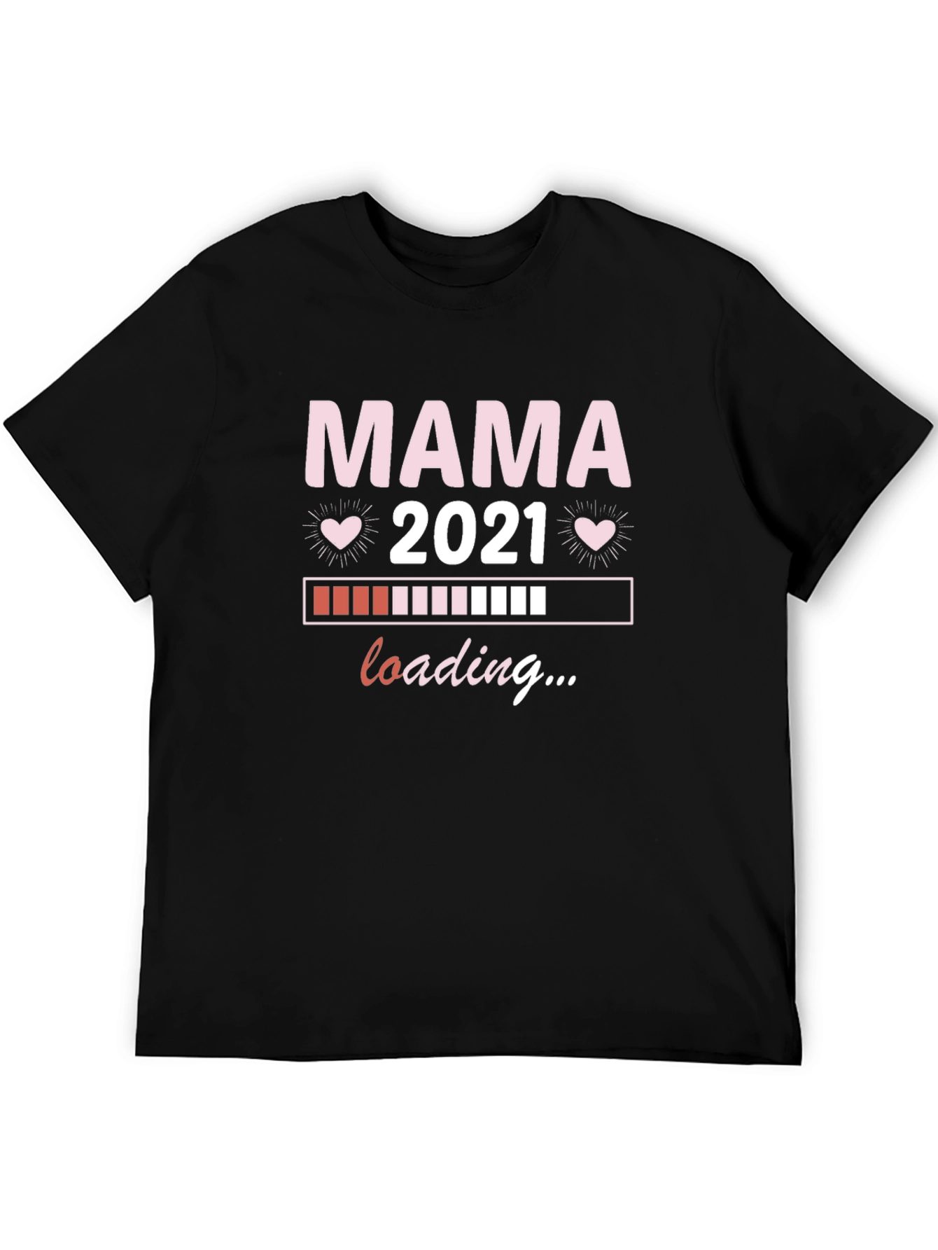 Mama 2021 Loading T-Shirt Pregnancy Announcement Tee