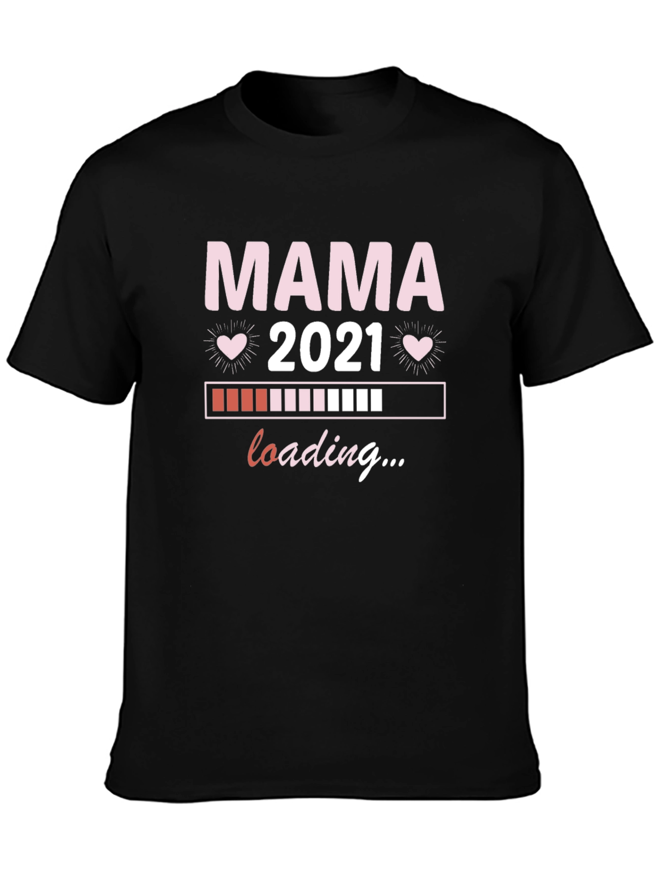 Mama 2021 Loading T-Shirt Pregnancy Announcement Tee
