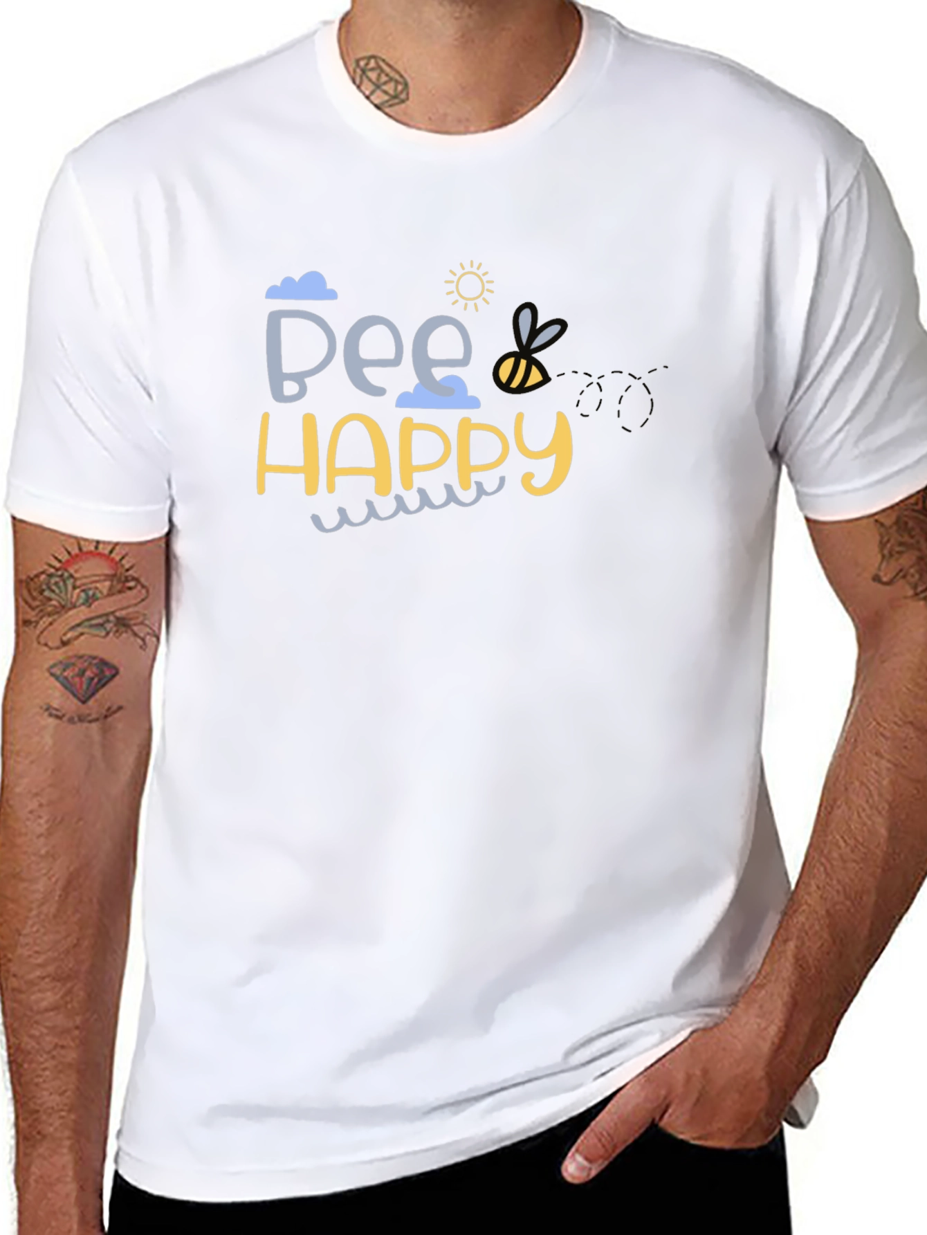 Bee Happy Graphic T-Shirt | Cute Unisex Tee