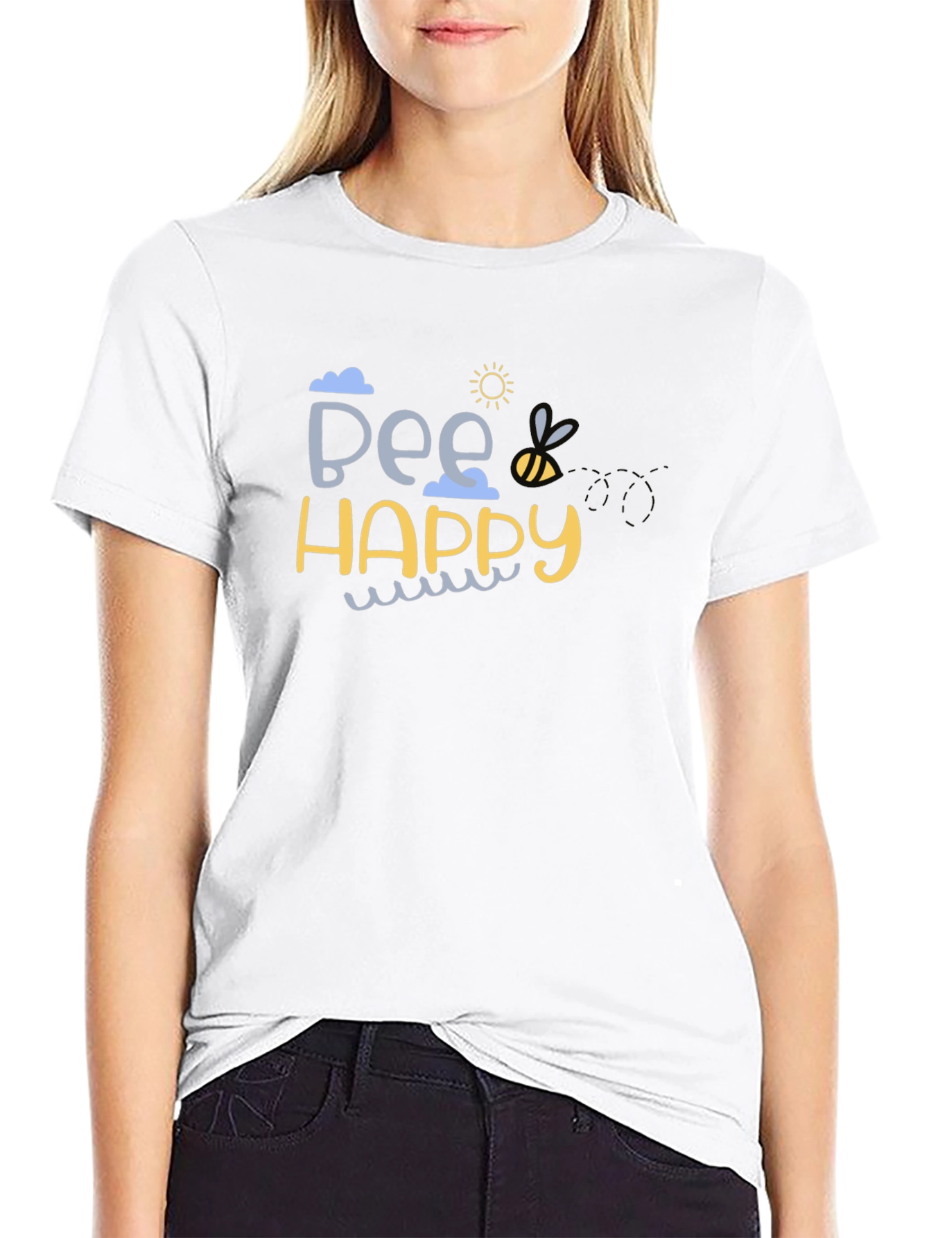 Bee Happy Graphic T-Shirt | Cute Unisex Tee