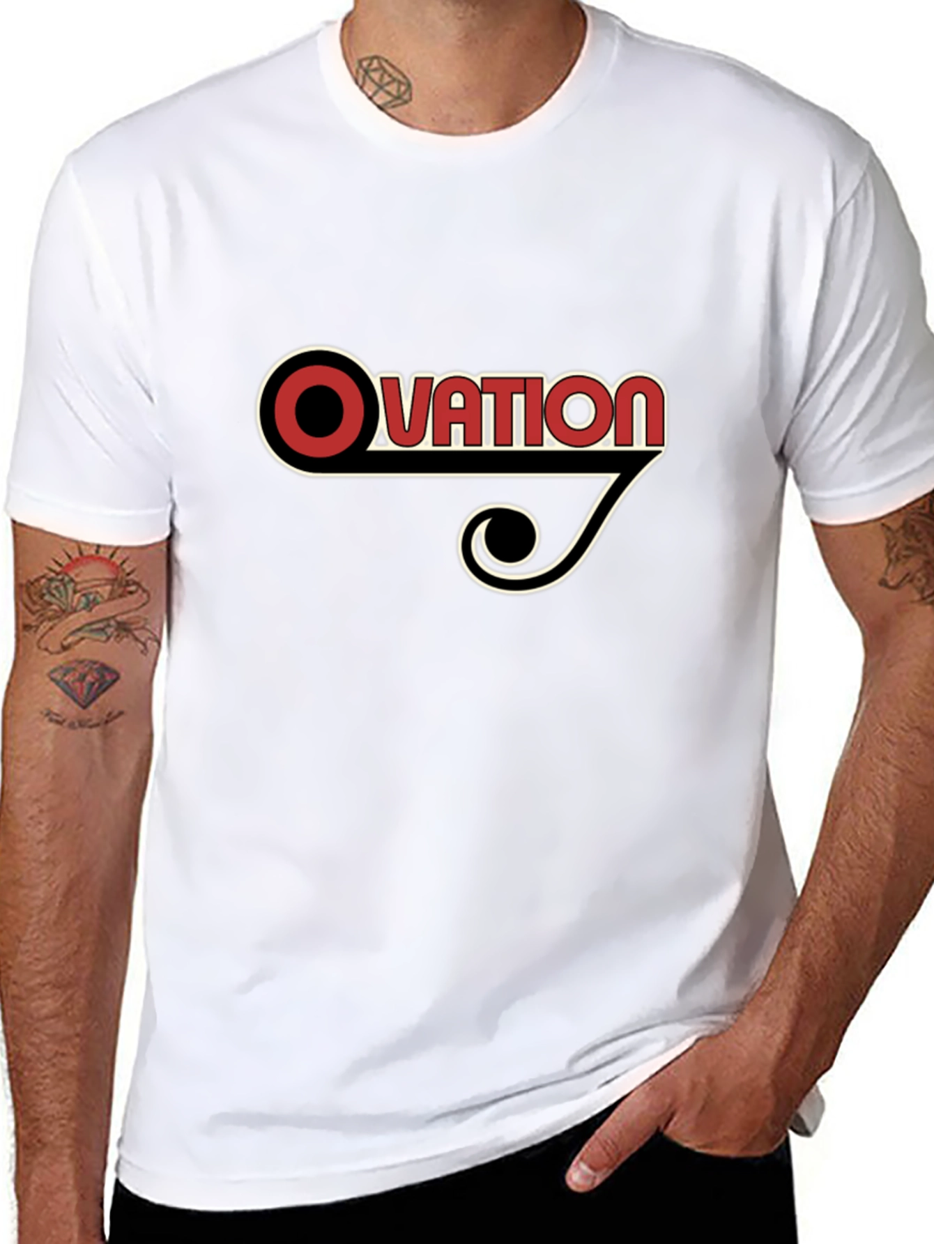 Ovation Retro Graphic Tee - Black