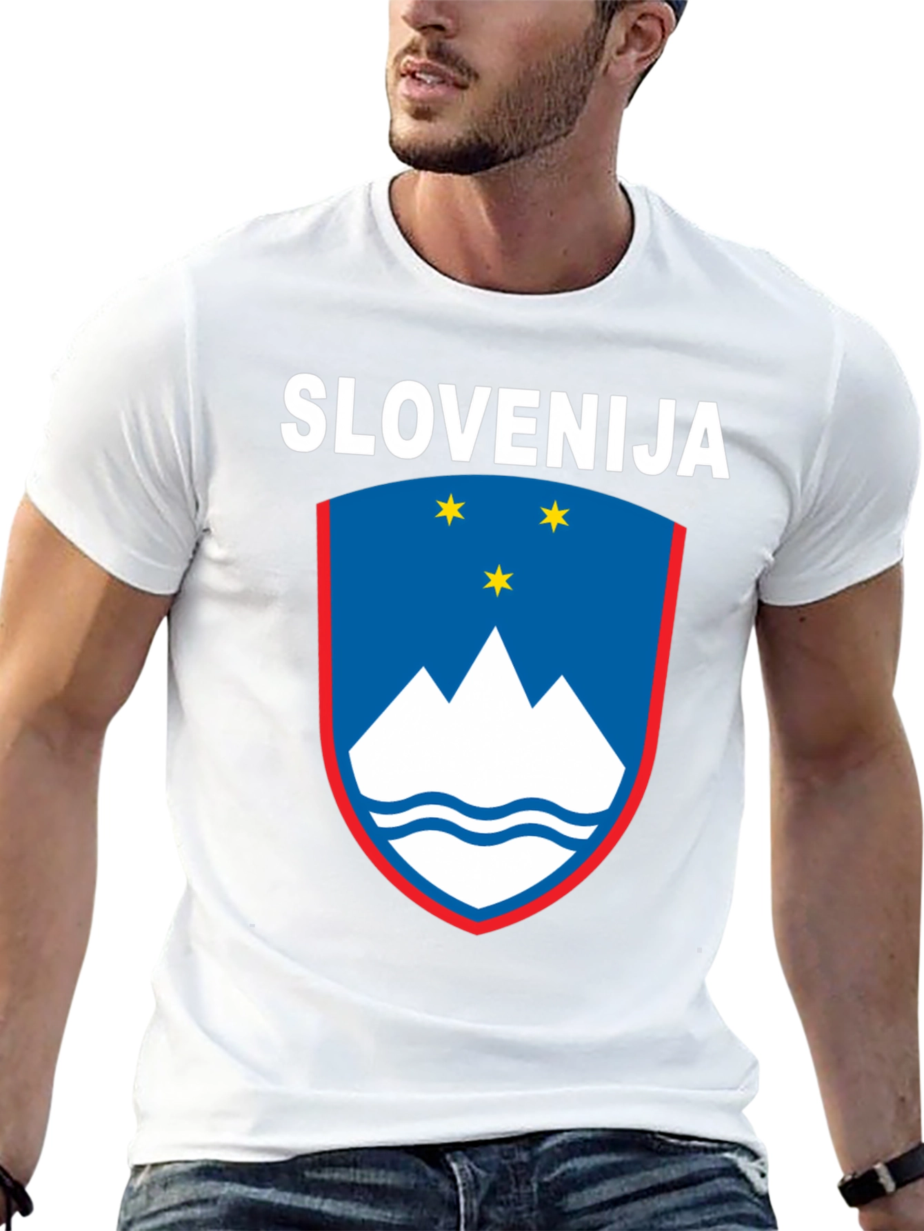 Slovenia Flag Crest Graphic T-Shirt