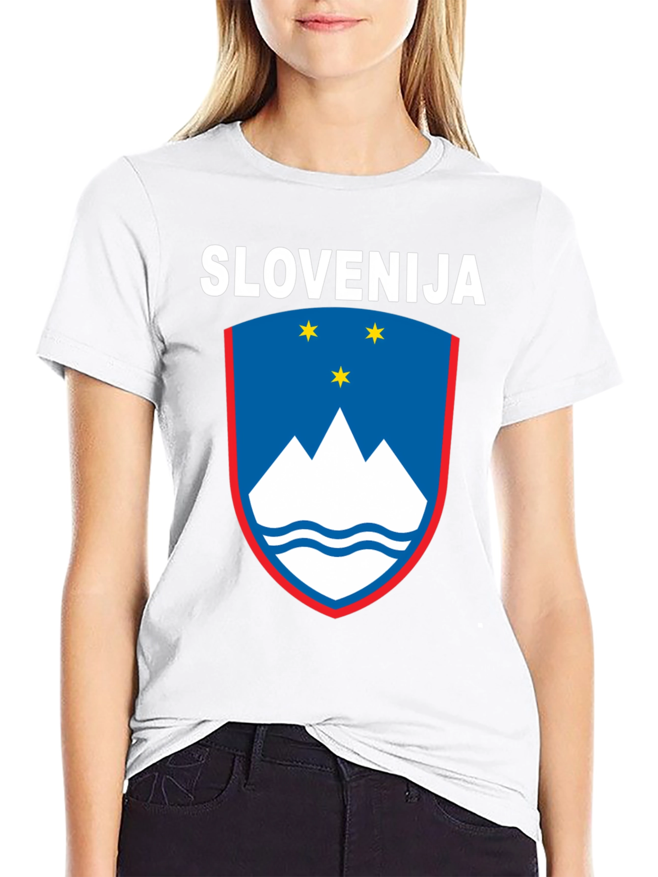 Slovenia Flag Crest Graphic T-Shirt