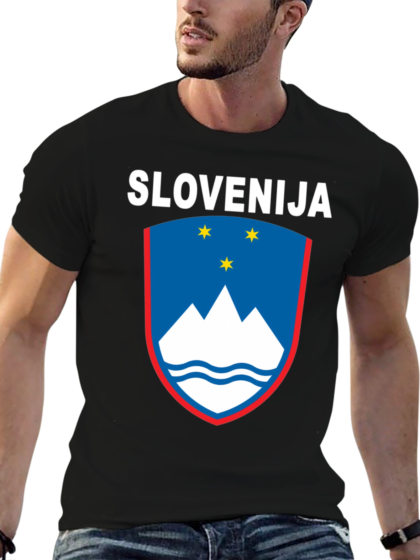 Slovenia Flag Crest Graphic T-Shirt