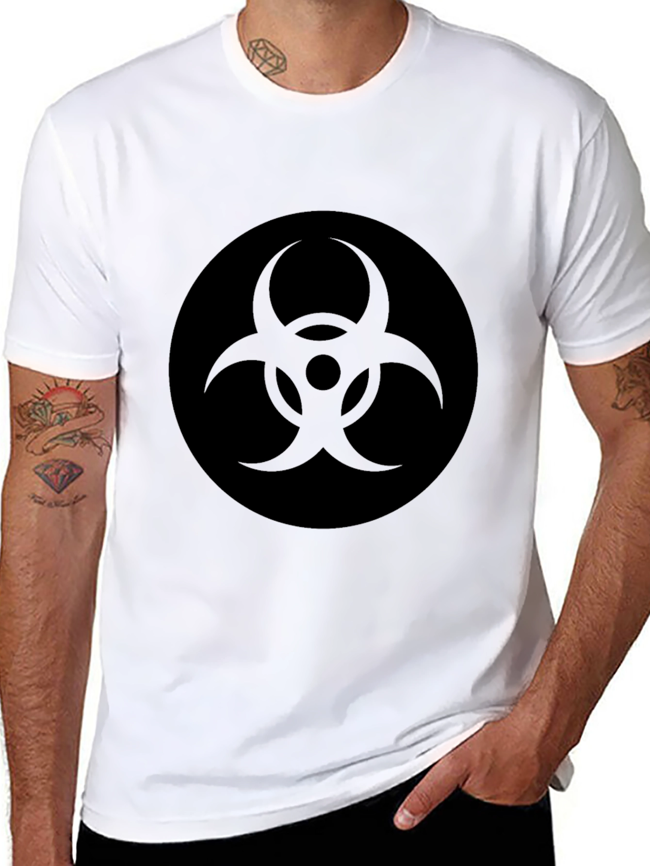 Biohazard Symbol Black T-Shirt