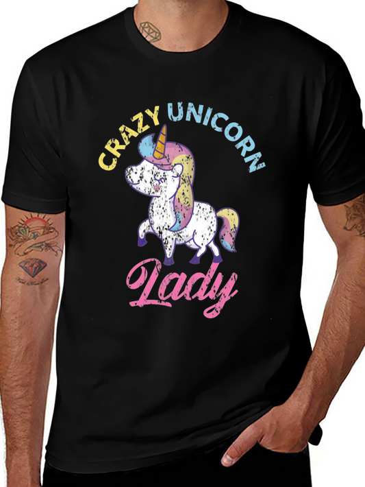 Crazy Unicorn Lady T-Shirt - Cute & Unique Design