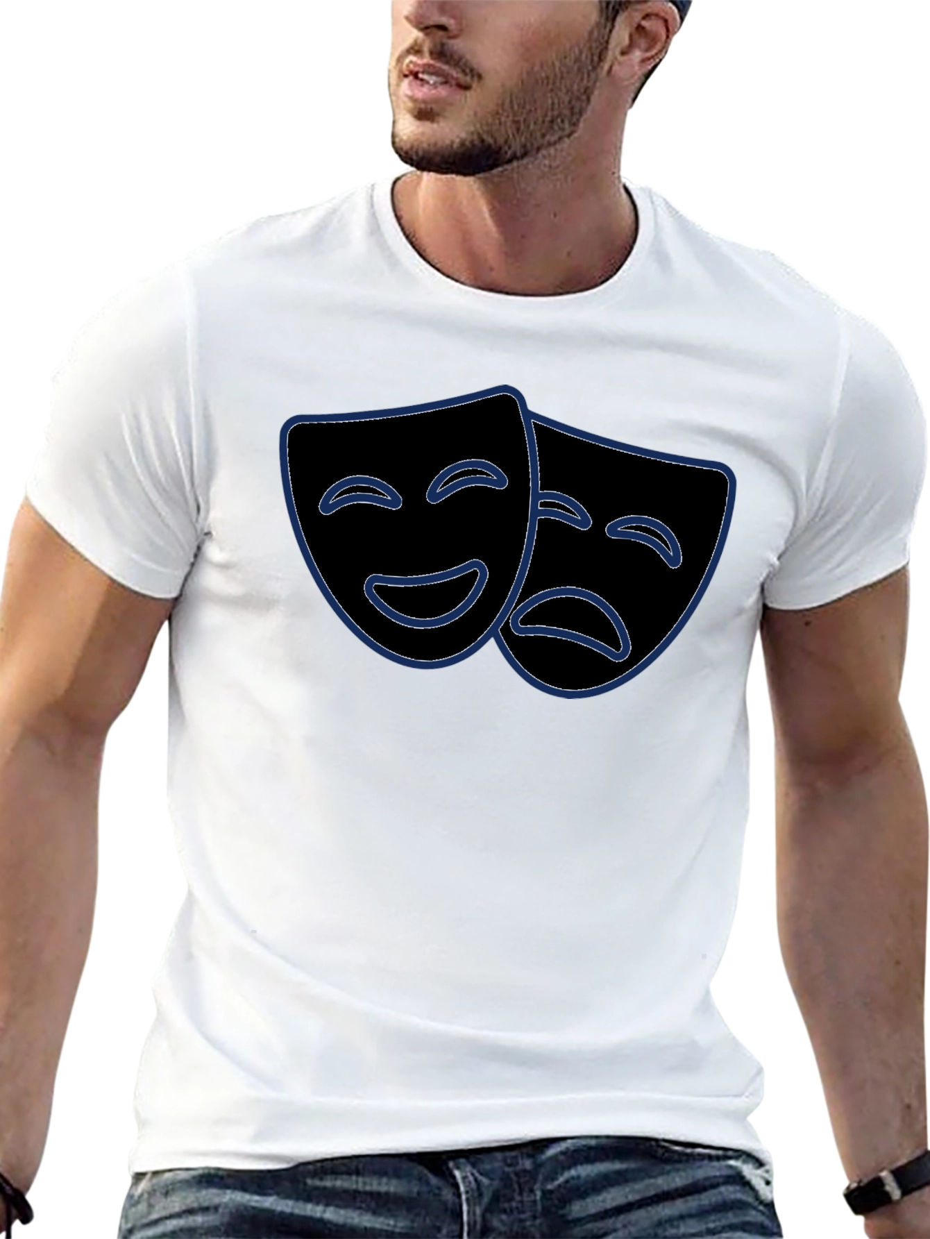Comedy Tragedy Mask Graphic Tee