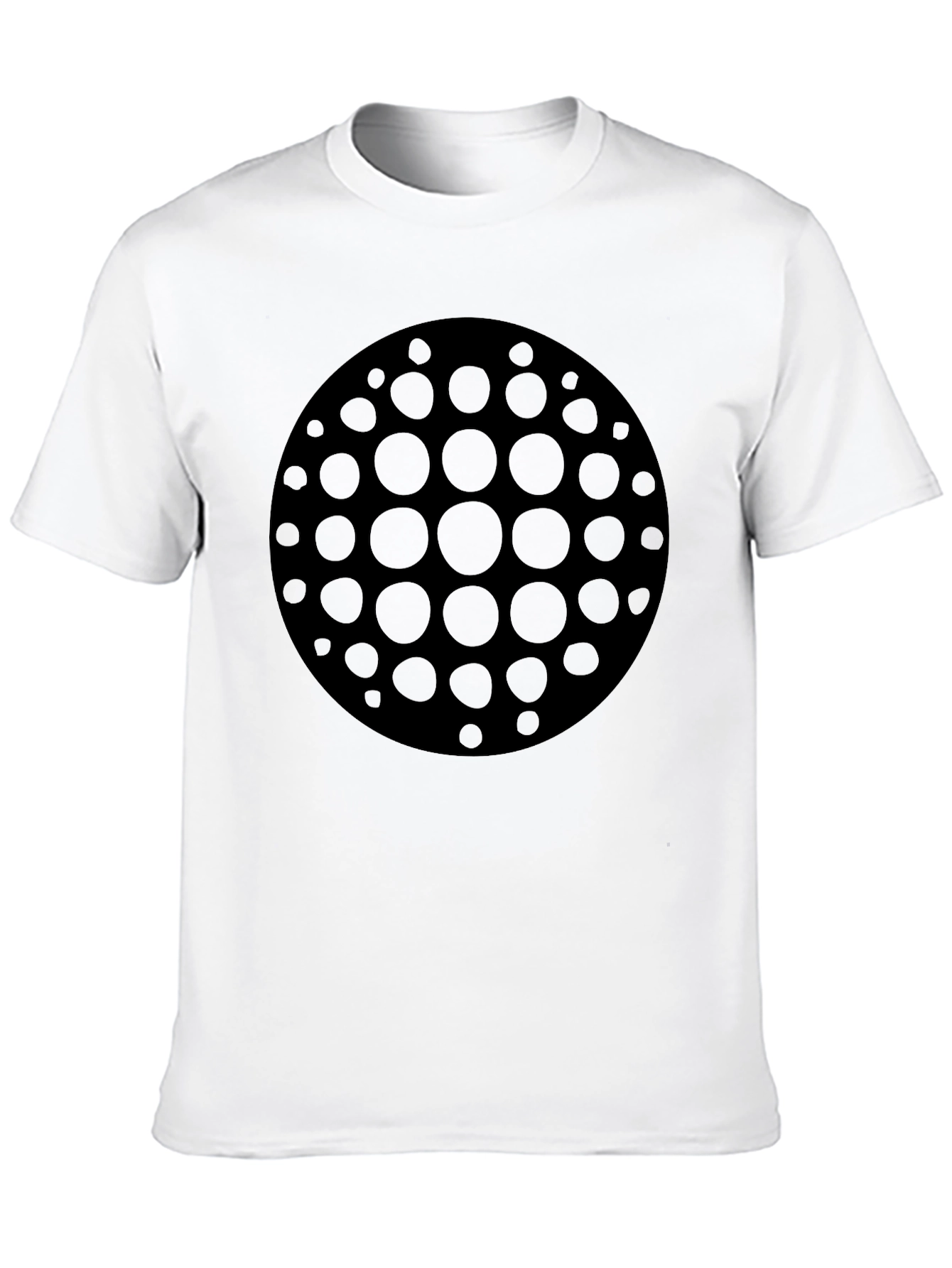Abstract Circle Graphic Tee - Modern Style Soft Fabric