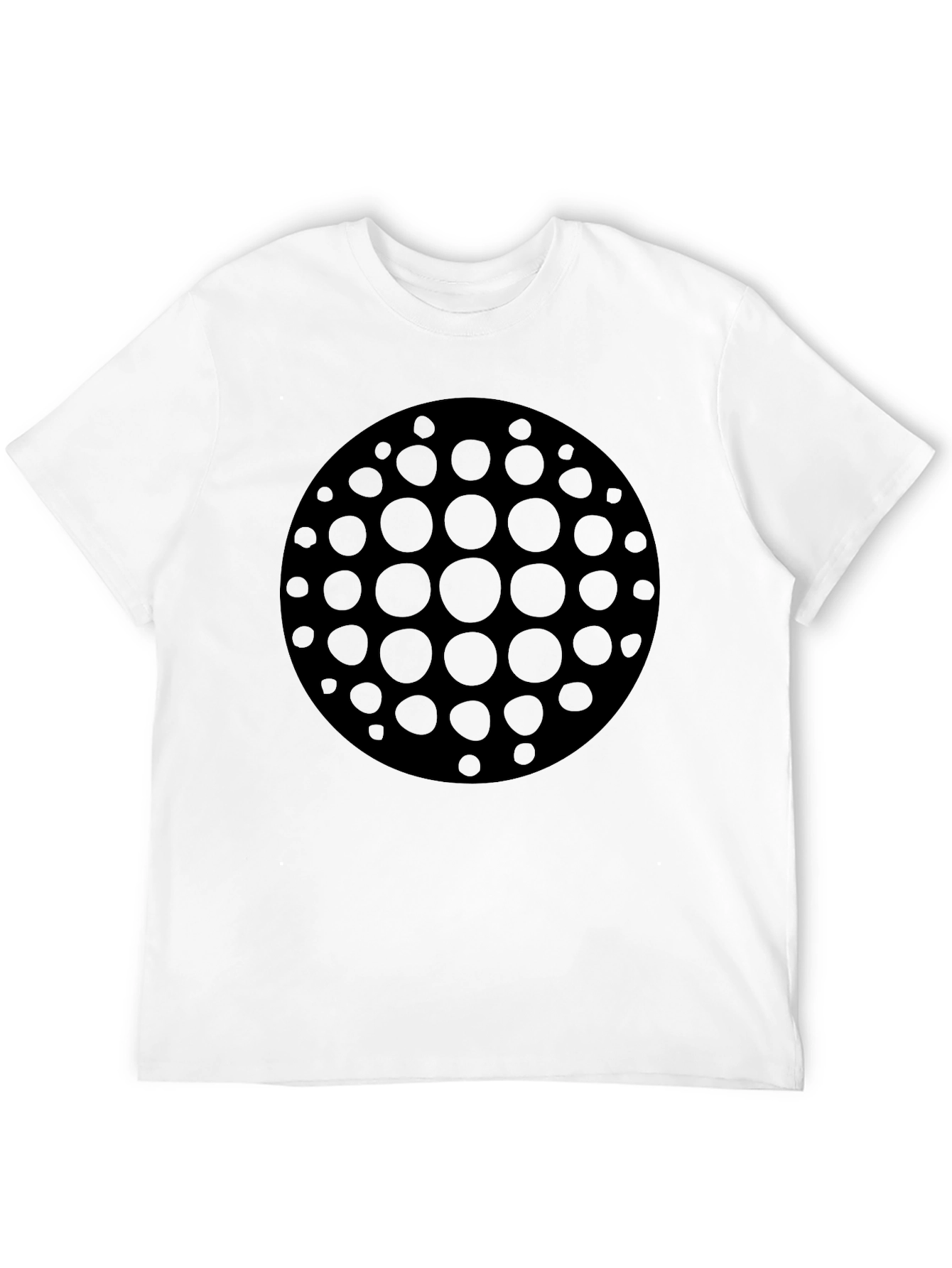 Abstract Circle Graphic Tee - Modern Style Soft Fabric