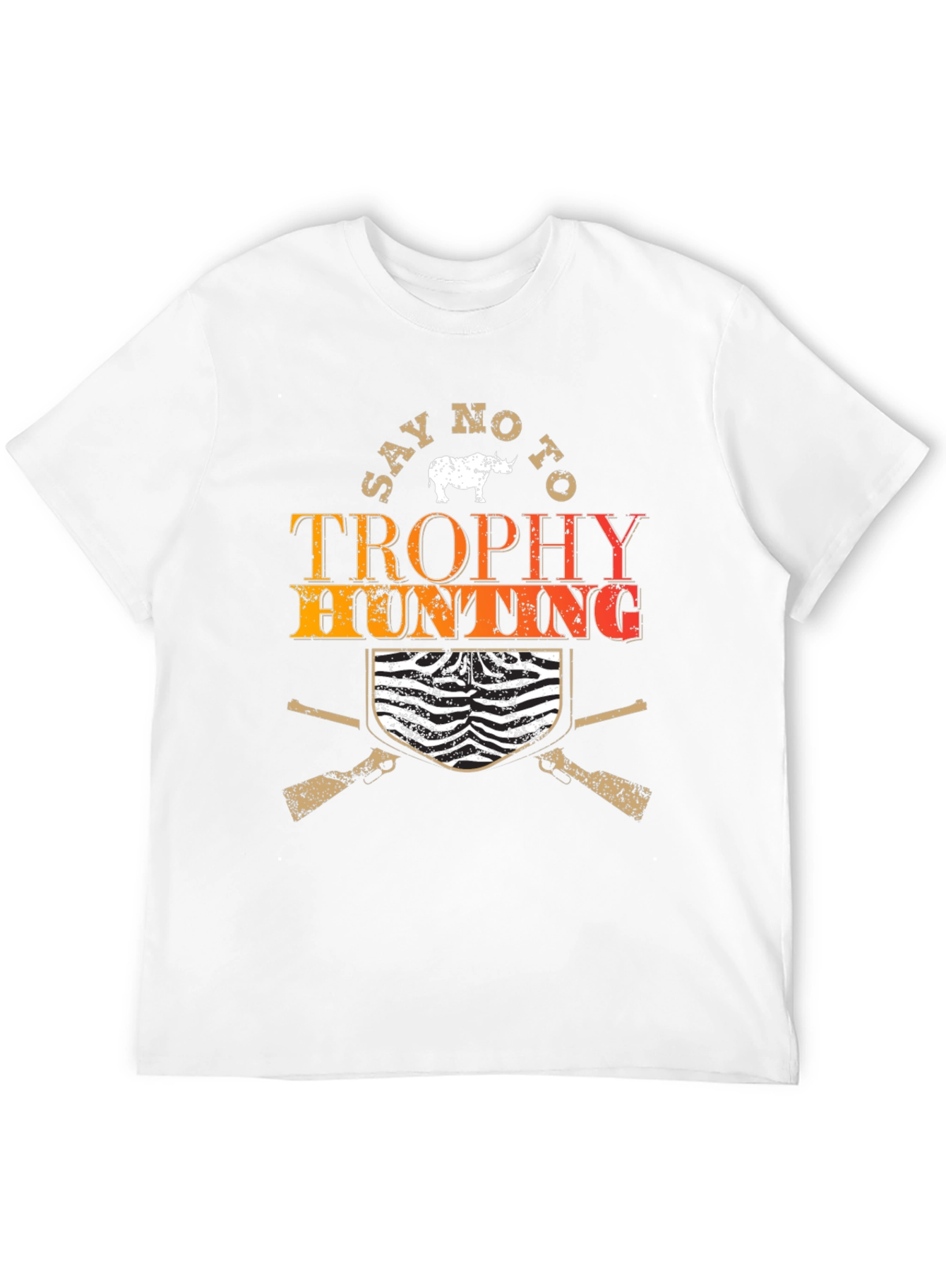 Say No to Trophy Hunting Black Graphic Tee