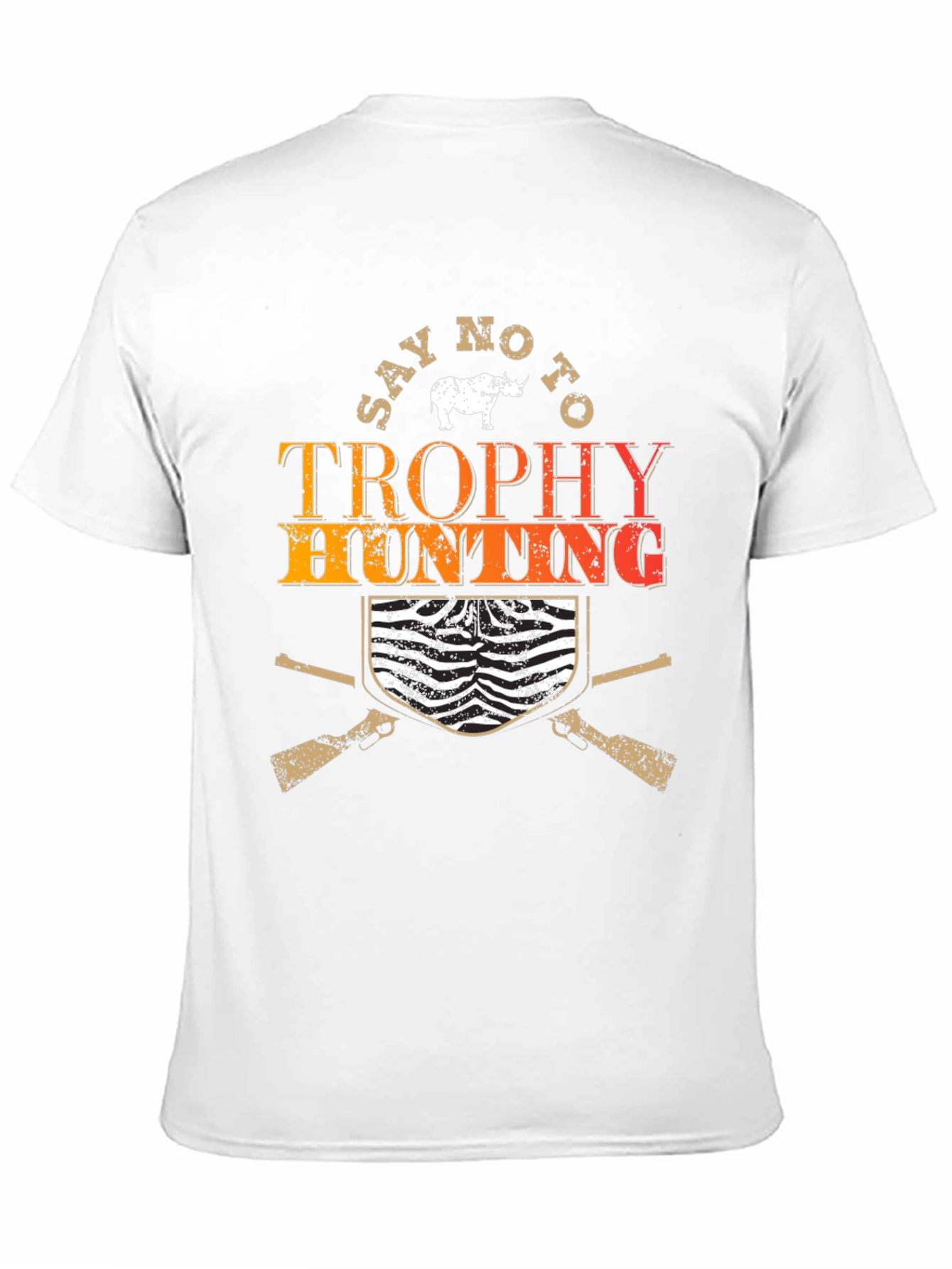 Say No to Trophy Hunting Black Graphic Tee