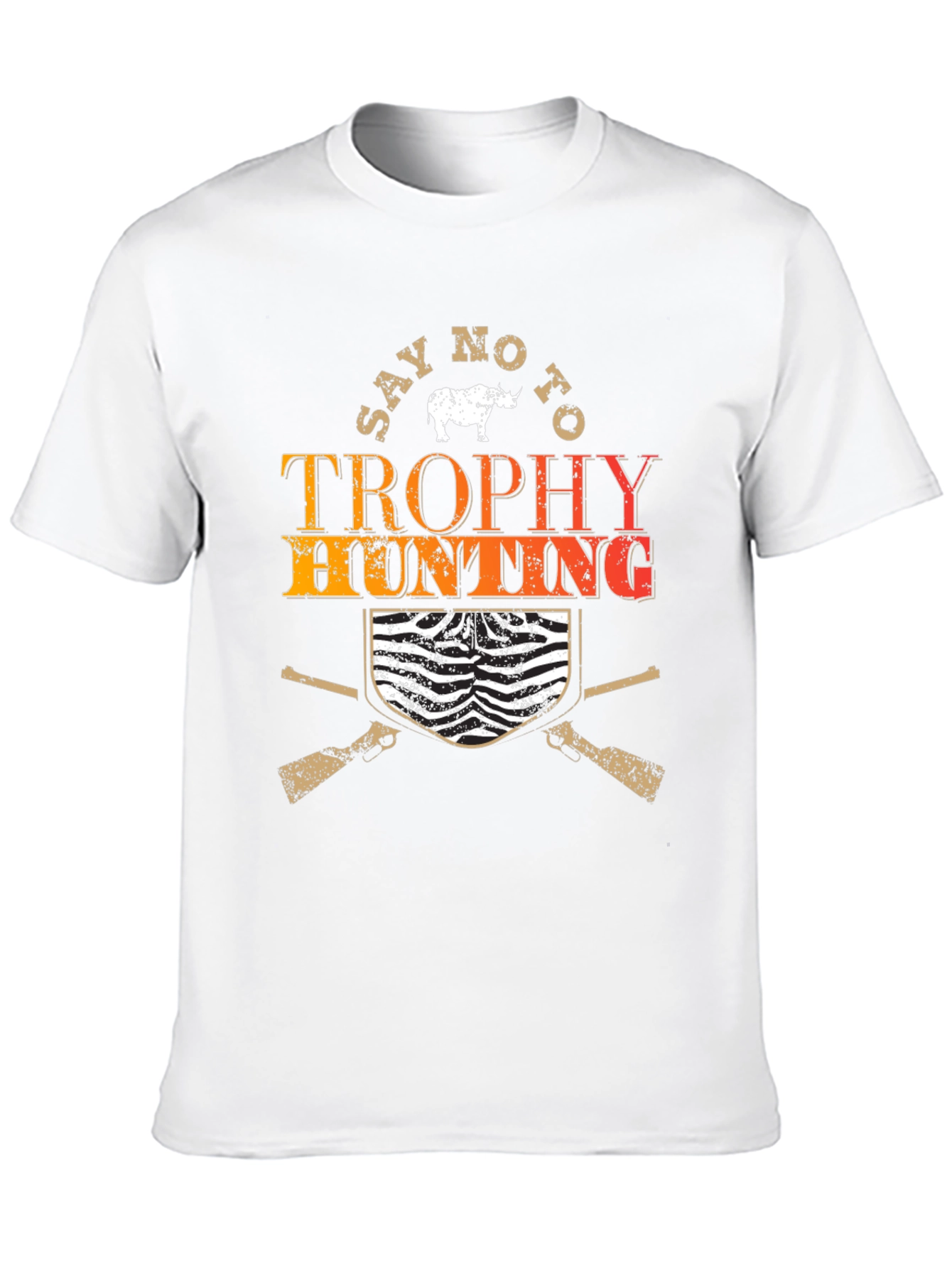 Say No to Trophy Hunting Black Graphic Tee