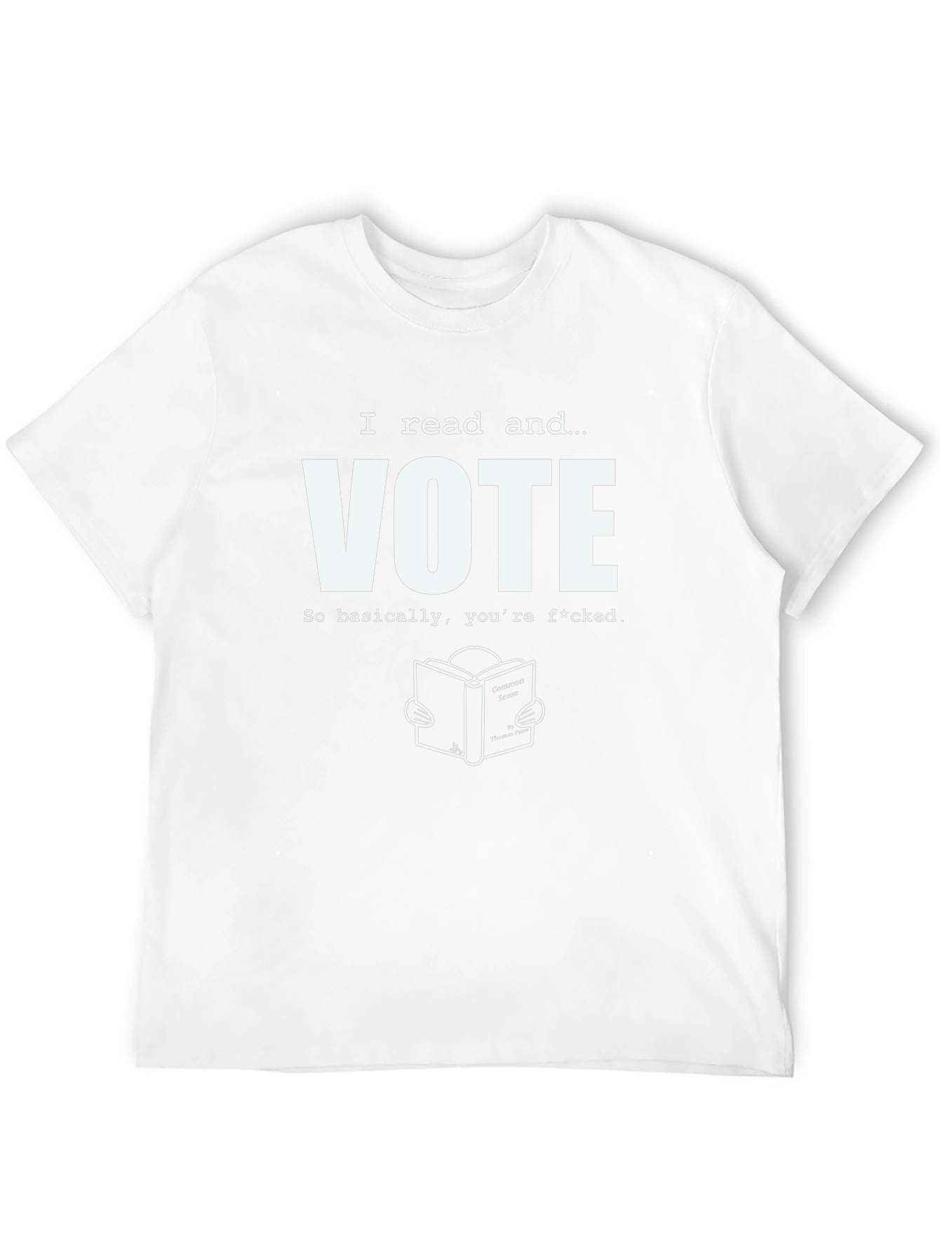 I Read and Vote Graphic Tee - Black