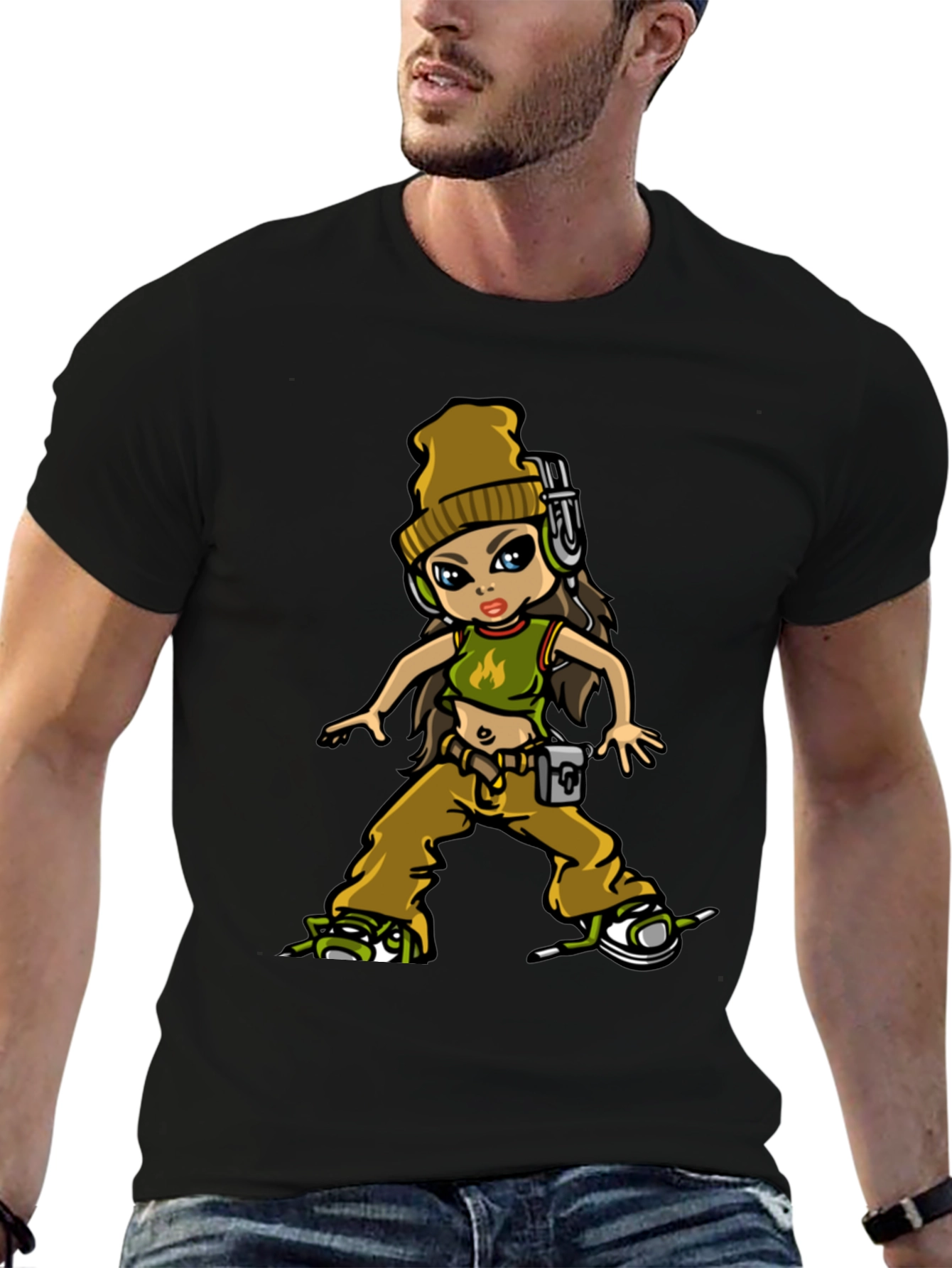 Urban Style Cartoon Graphic Tee