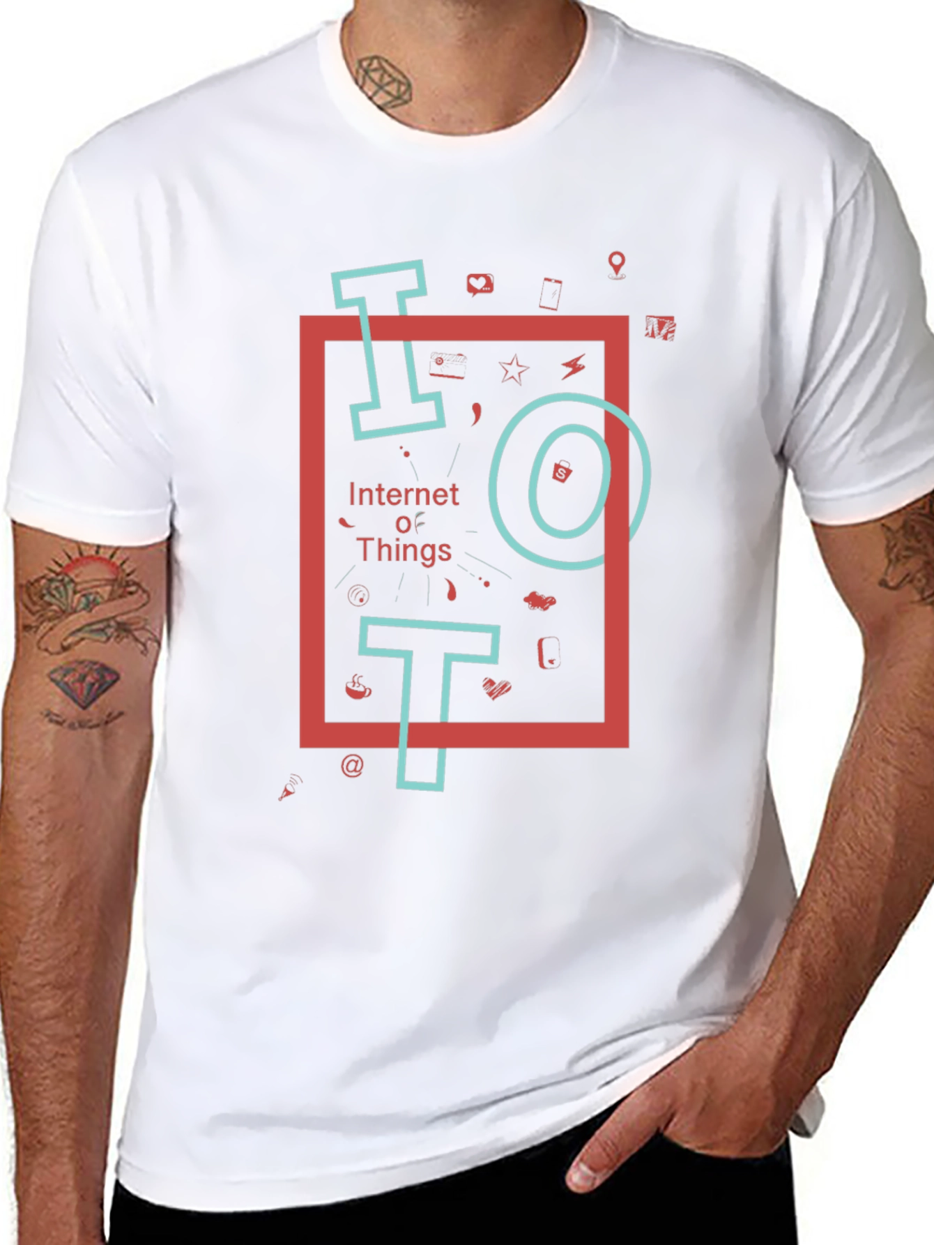 Internet of Things Black Graphic Tee