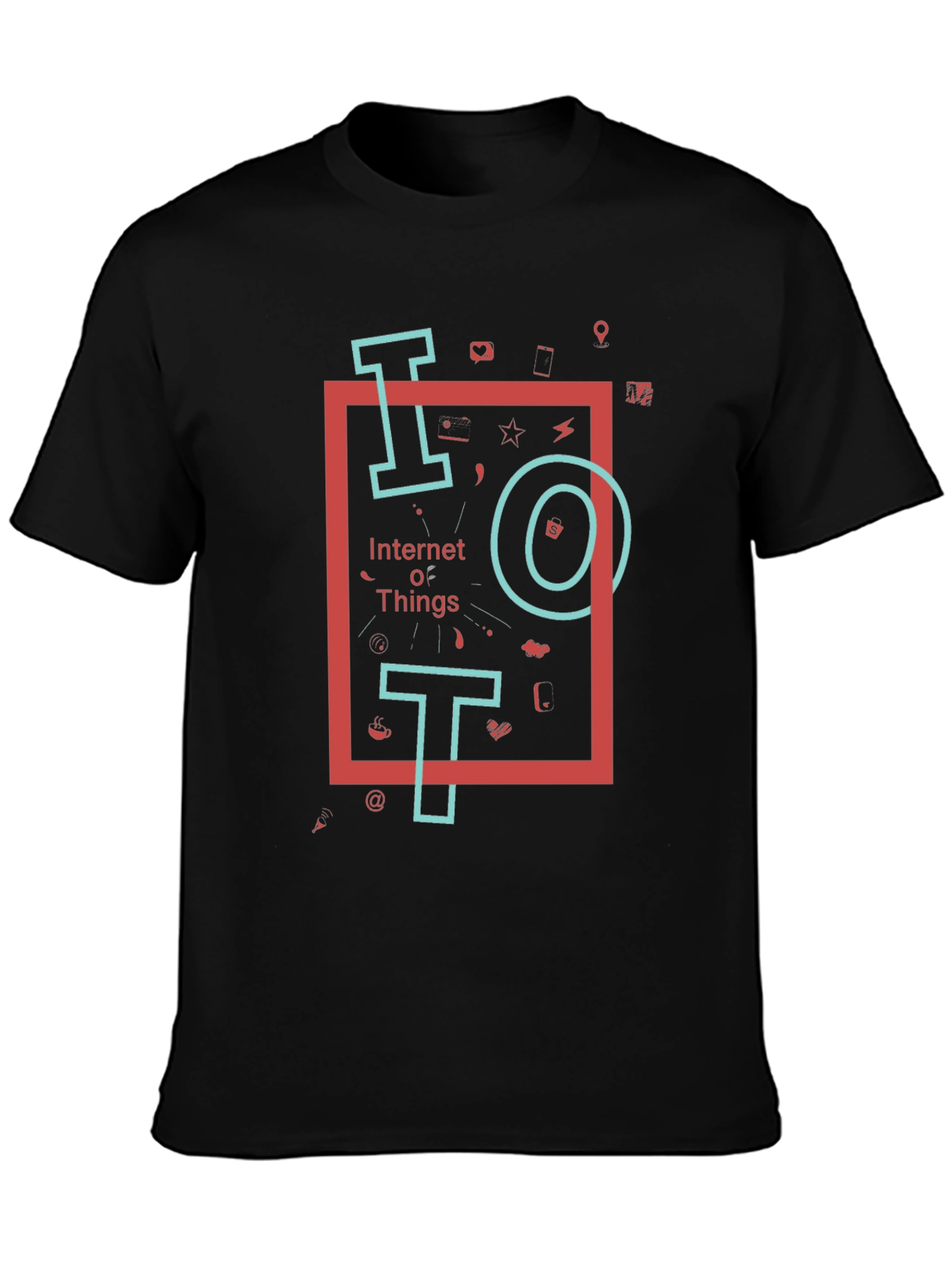 Internet of Things Black Graphic Tee