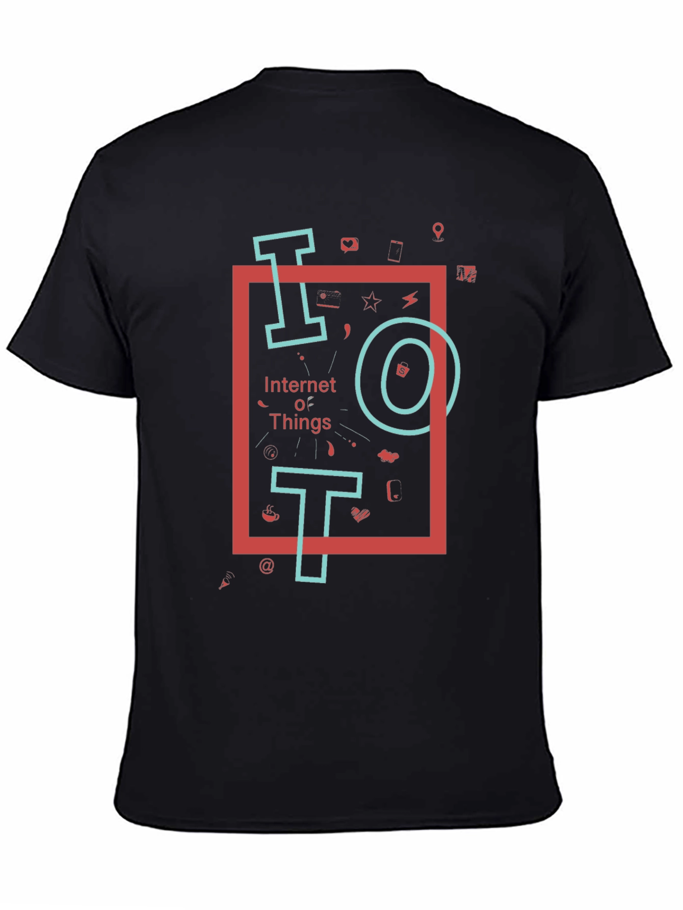 Internet of Things Black Graphic Tee
