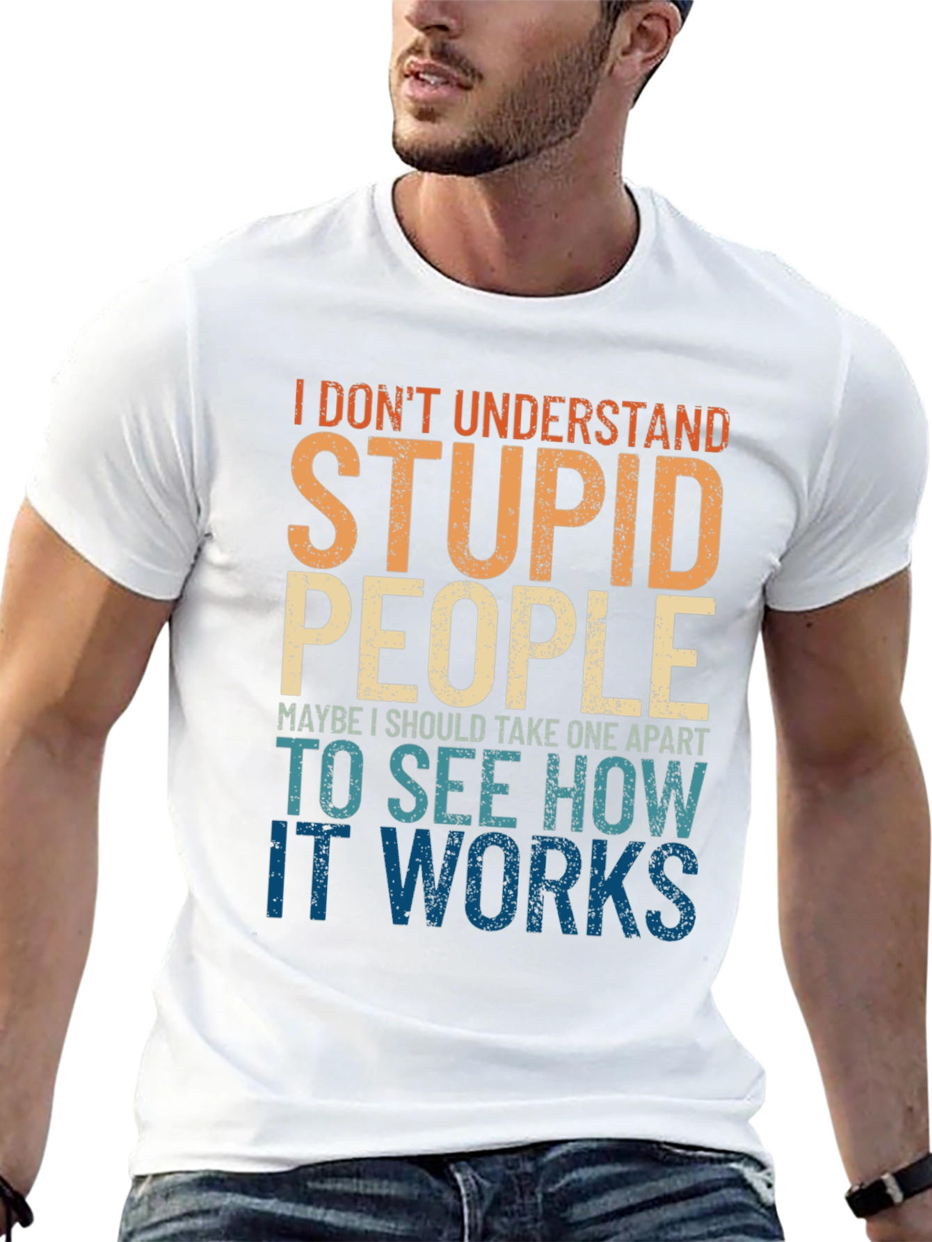 Funny Stupid People Graphic T-Shirt