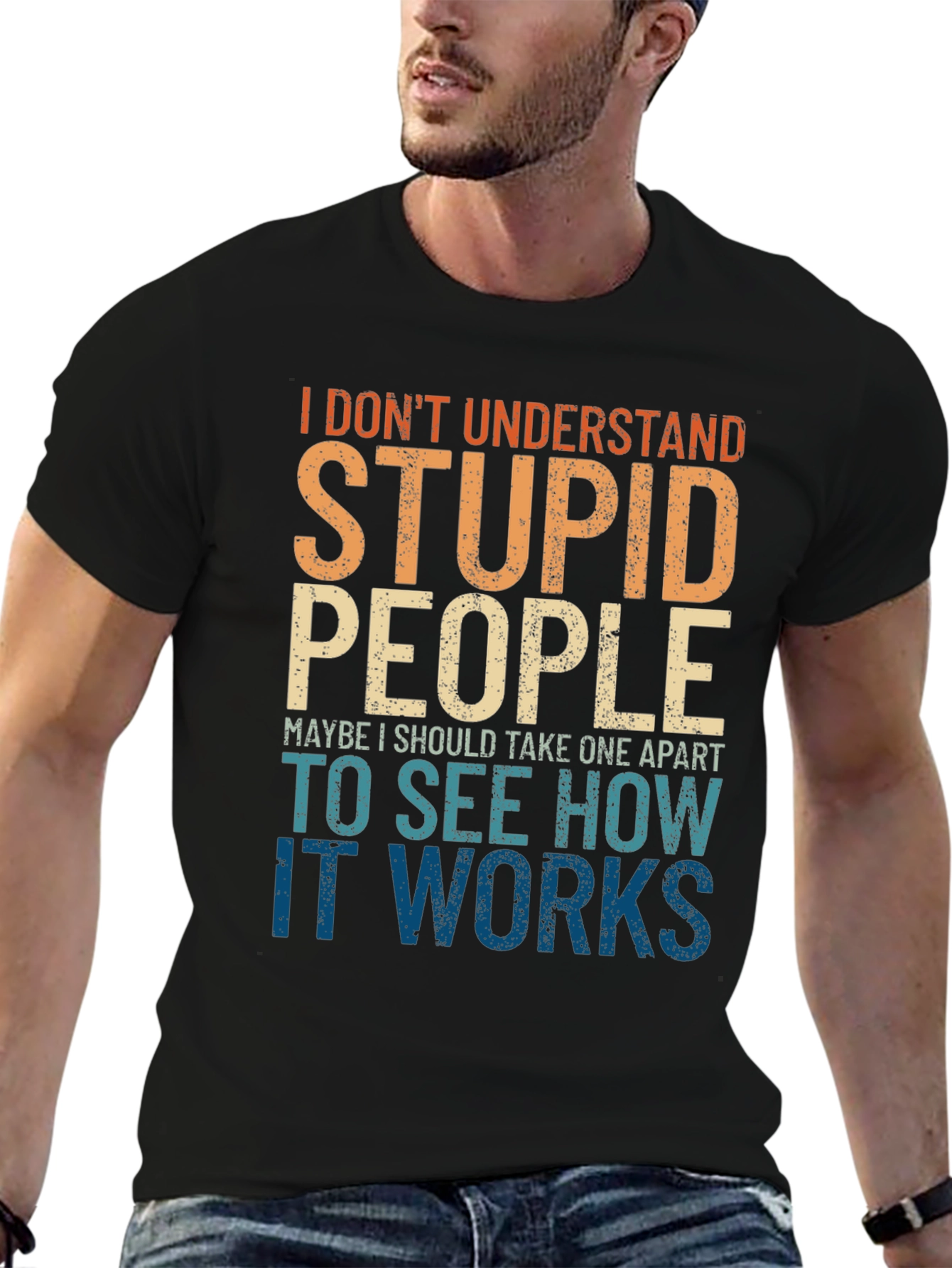 Funny Stupid People Graphic T-Shirt