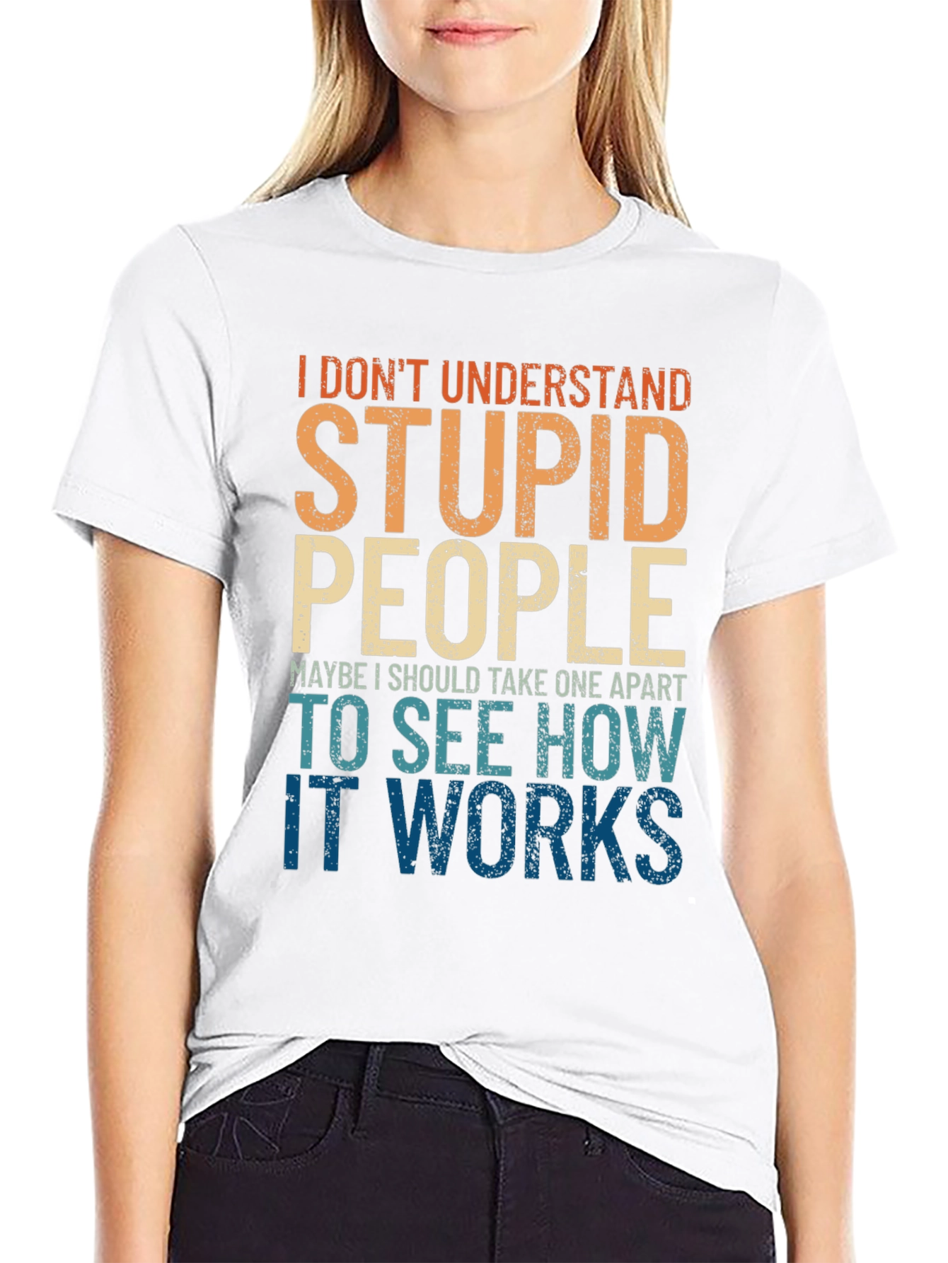 Funny Stupid People Graphic T-Shirt