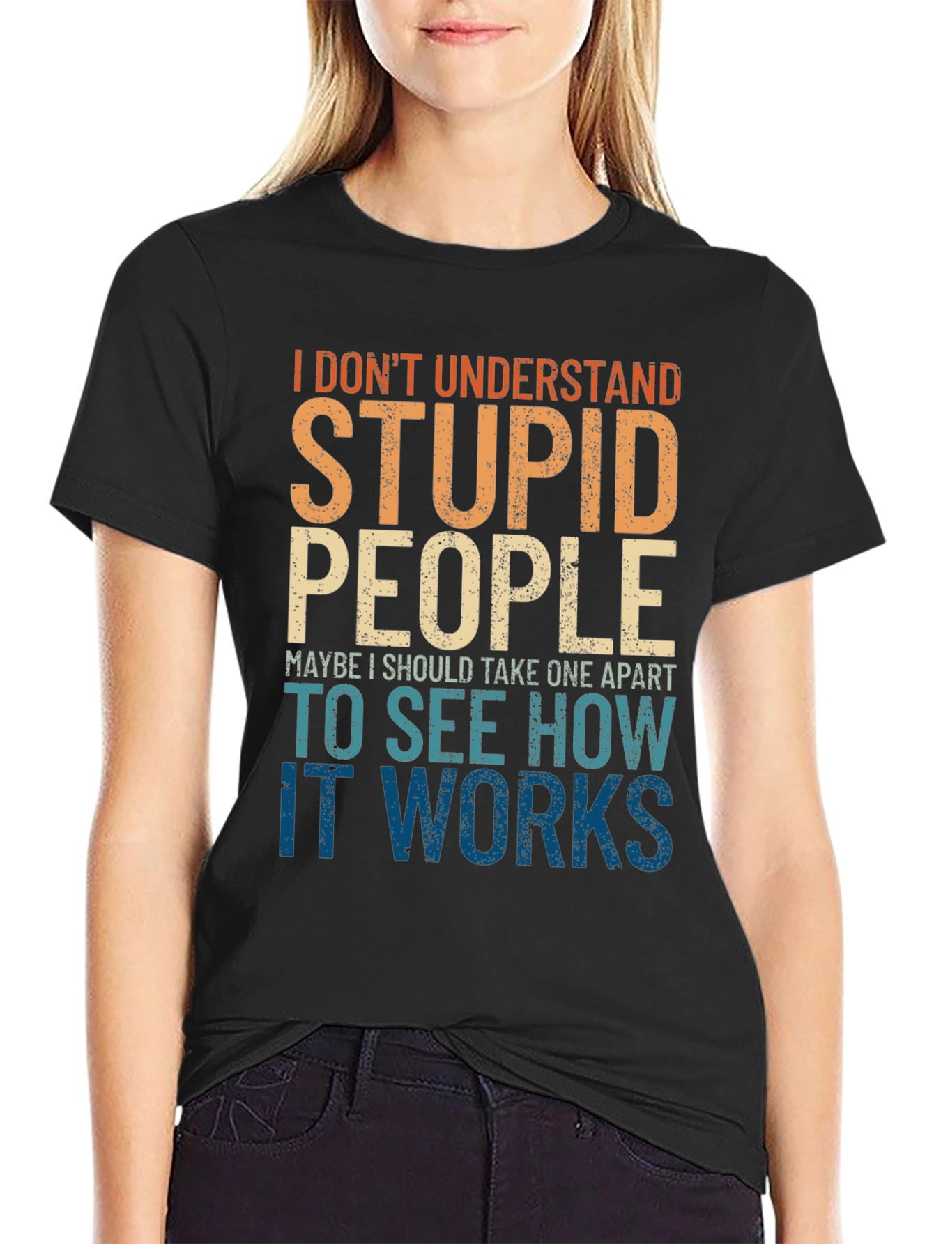 Funny Stupid People Graphic T-Shirt