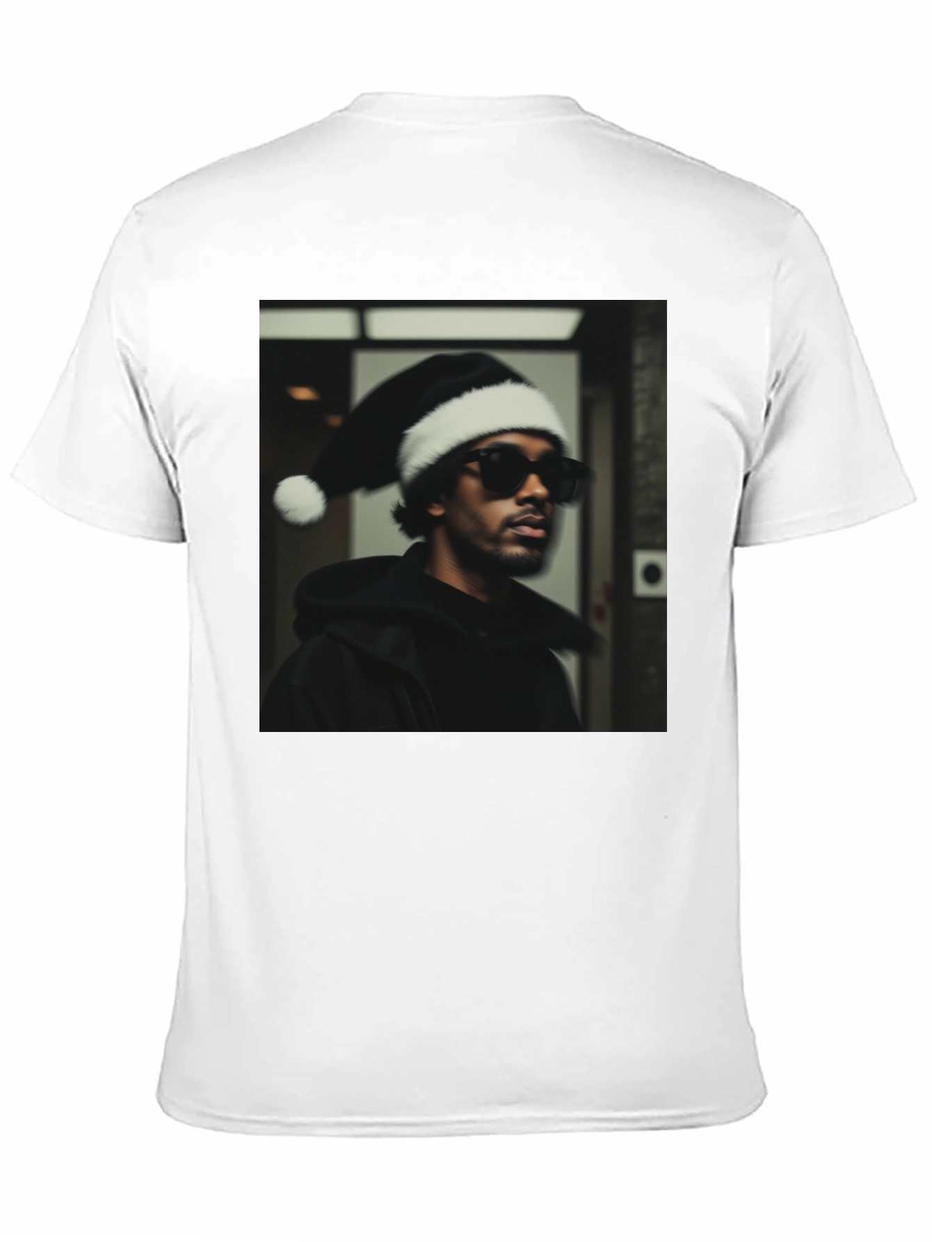 Festive Portrait Graphic Tee - Black