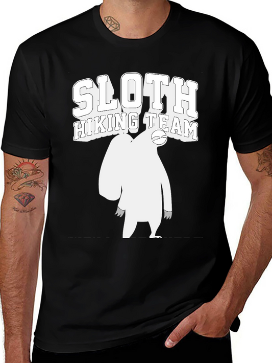 Sloth Hiking Team T-Shirt Funny Graphic Tee
