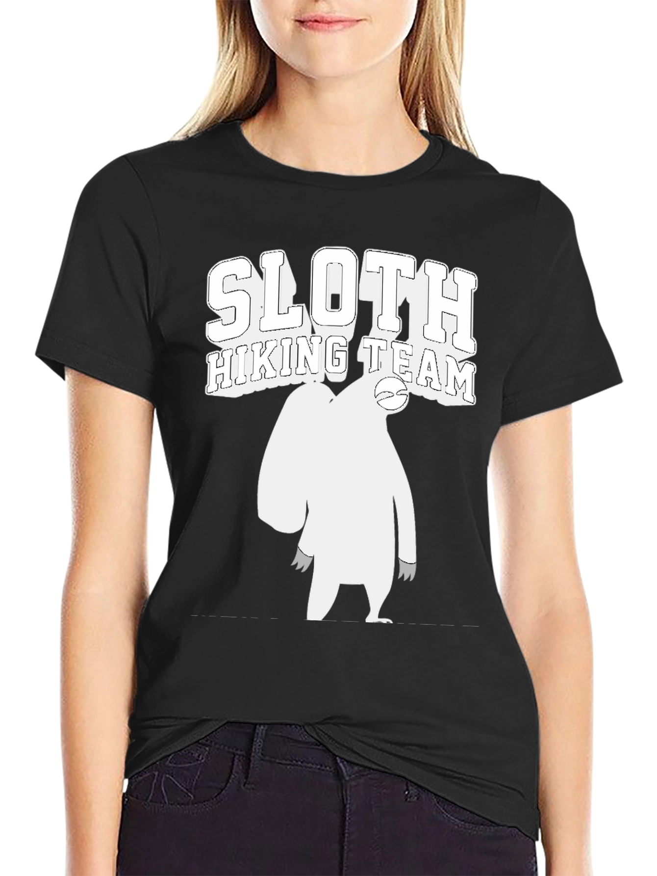 Sloth Hiking Team T-Shirt Funny Graphic Tee