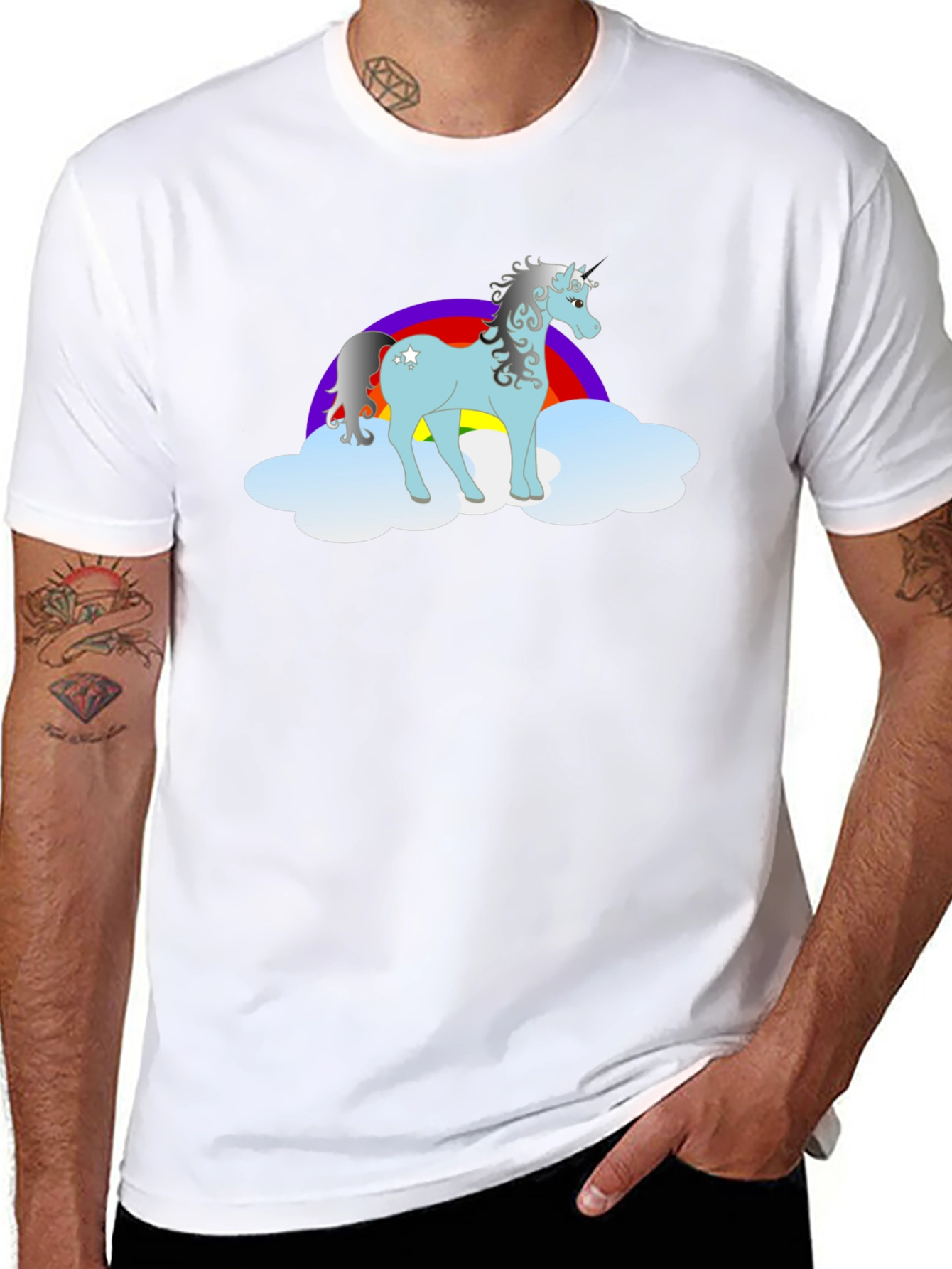 Unicorn Rainbow Graphic T-Shirt