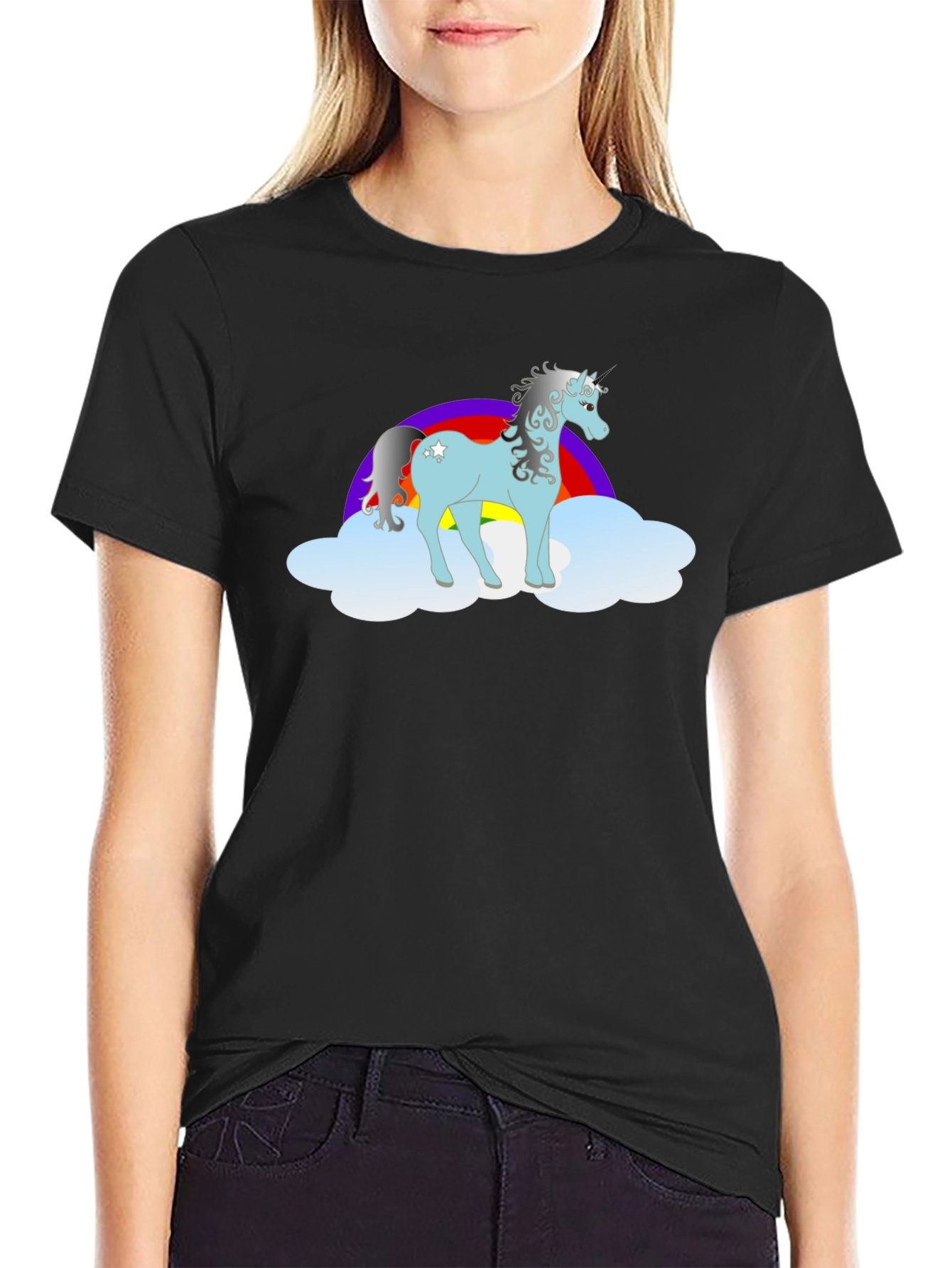 Unicorn Rainbow Graphic T-Shirt