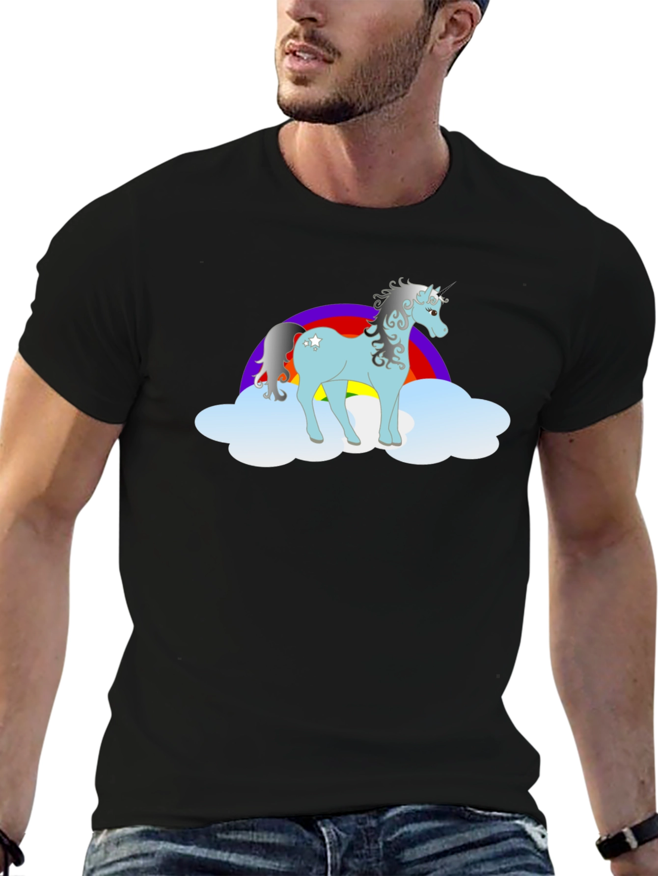 Unicorn Rainbow Graphic T-Shirt