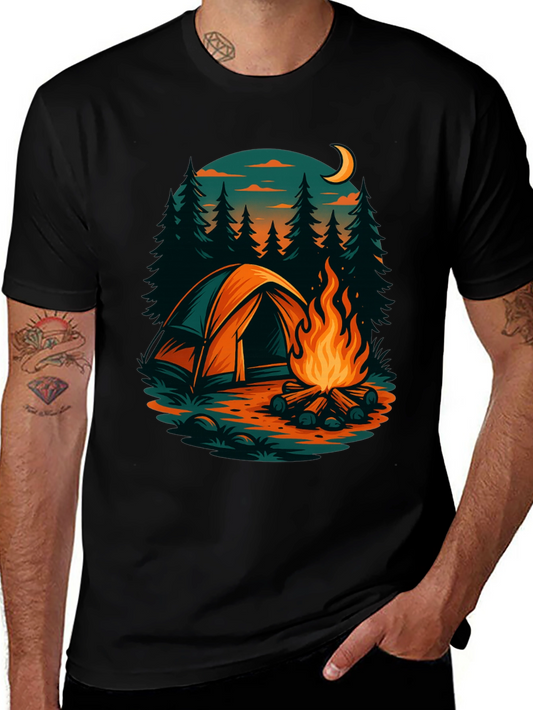 Camping Scene Graphic Tee