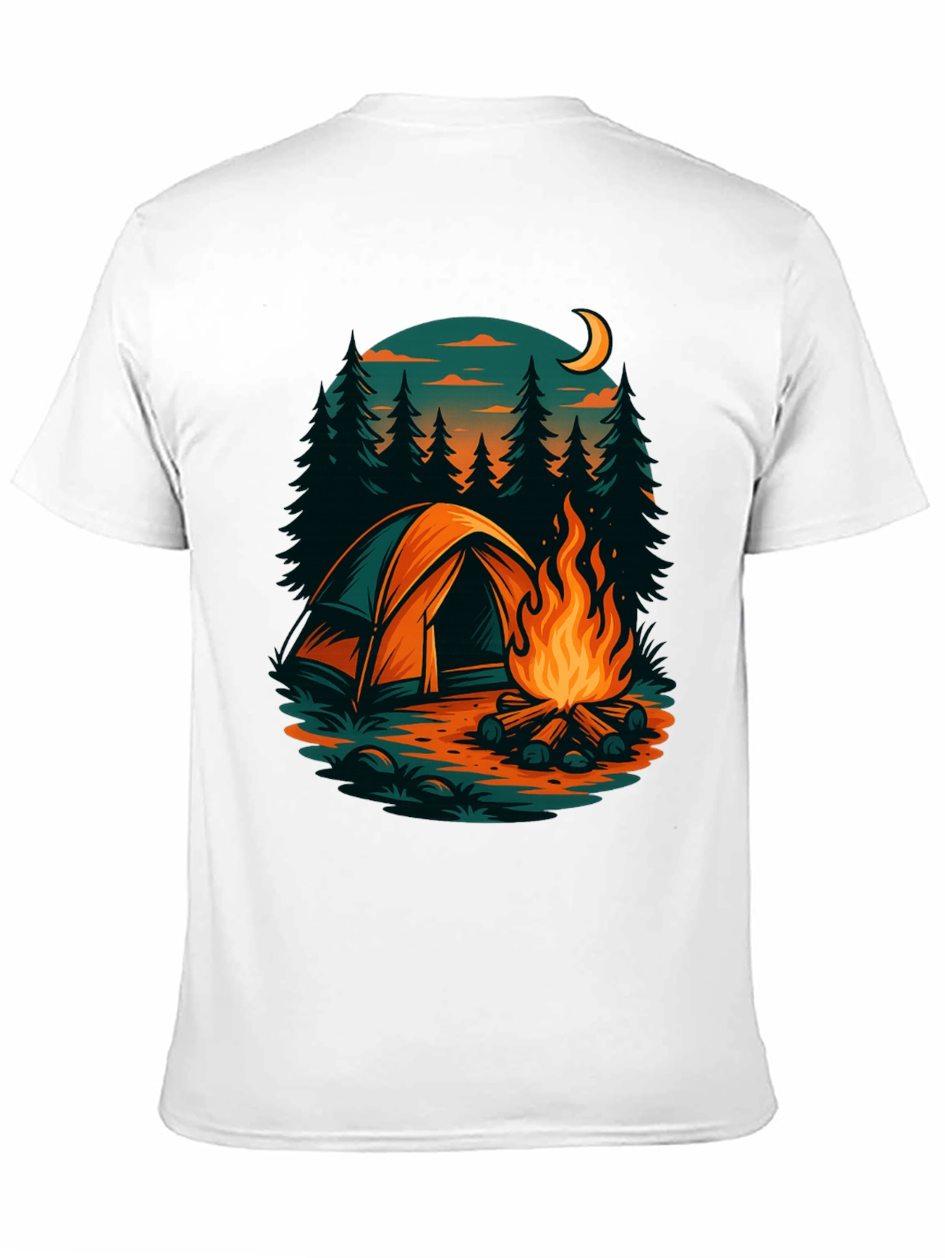Camping Scene Graphic Tee