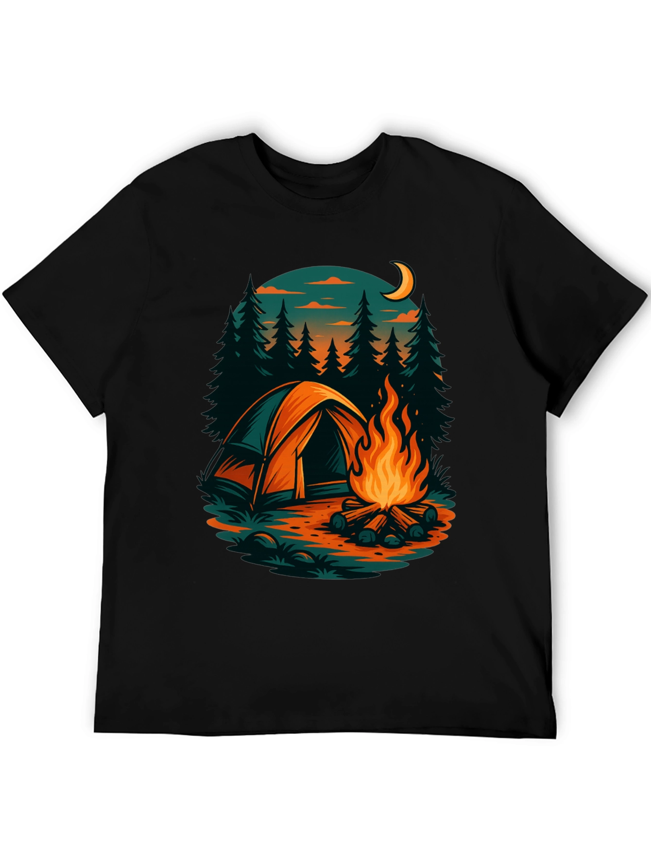 Camping Scene Graphic Tee