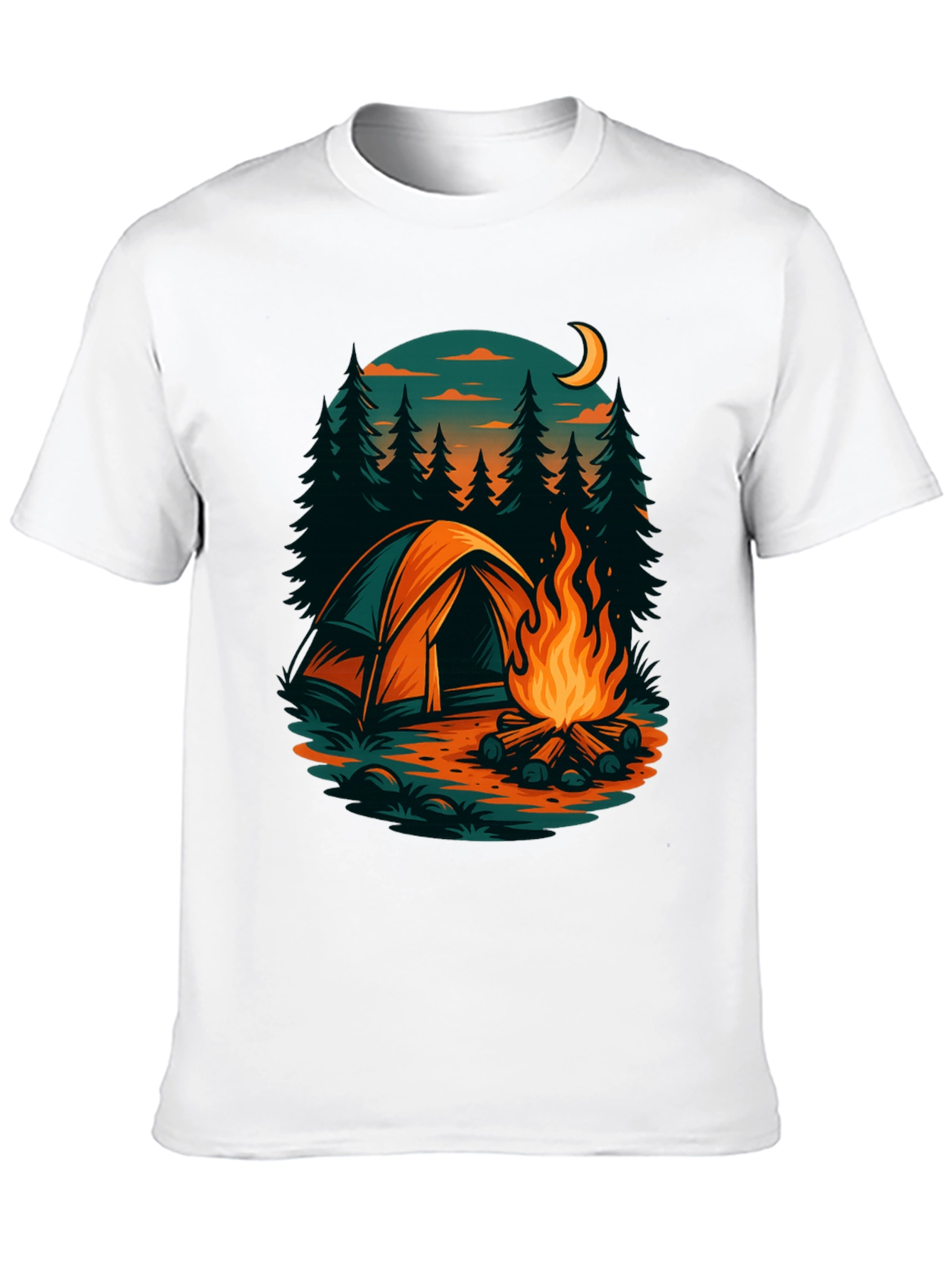 Camping Scene Graphic Tee