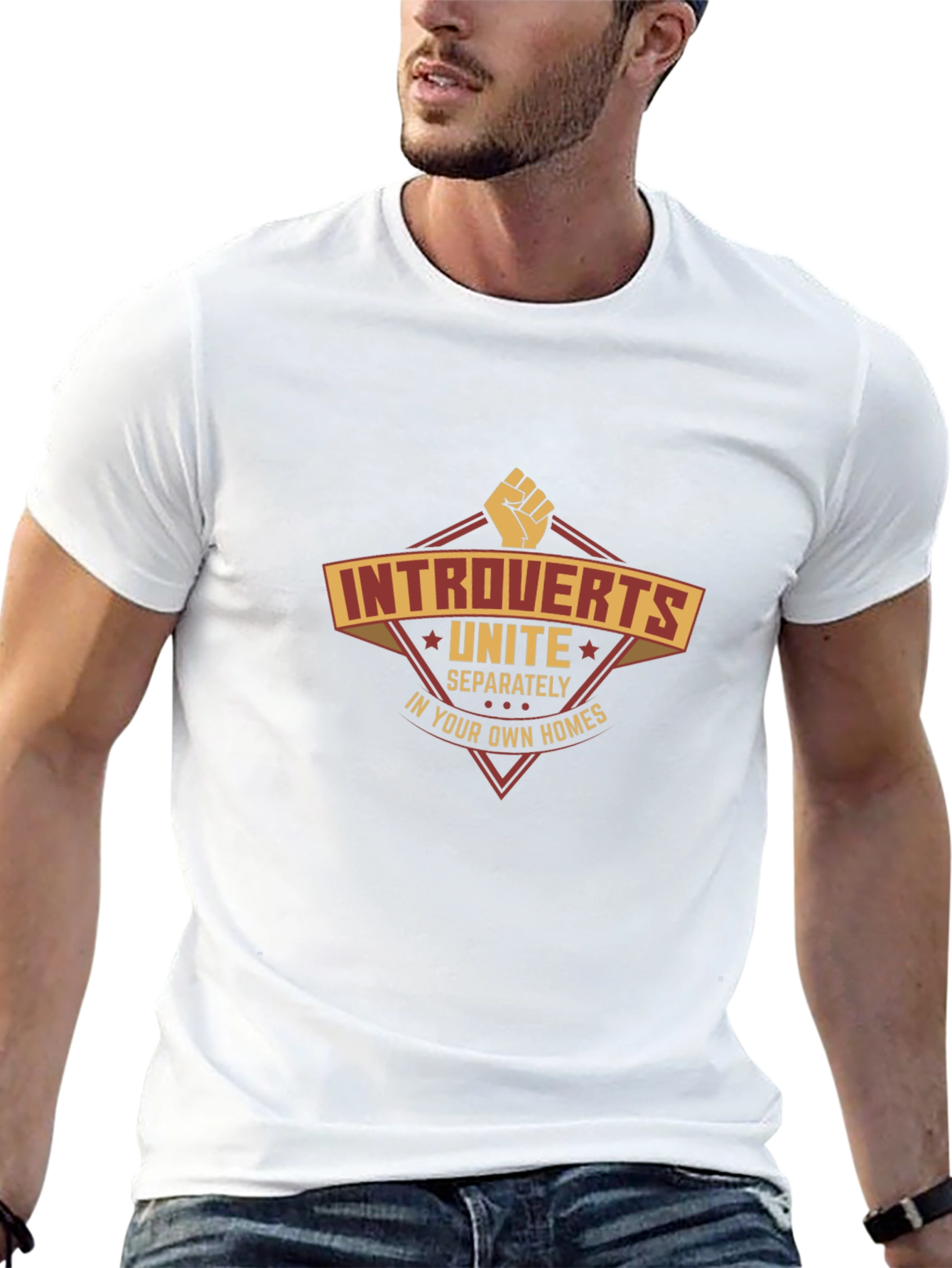 Introverts Unite T-Shirt - Stay Home & Be Happy