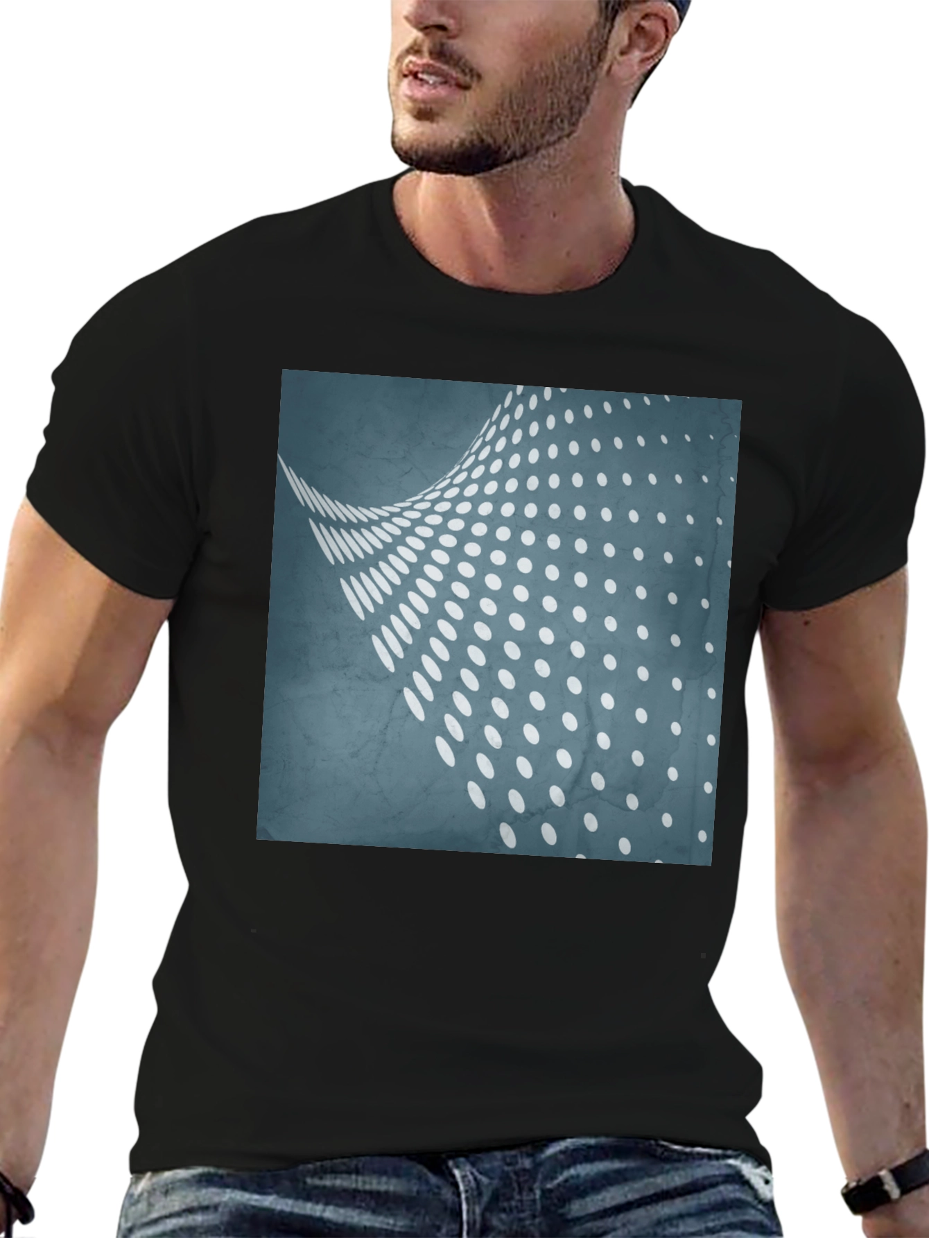Abstract Dot Pattern Graphic T-Shirt