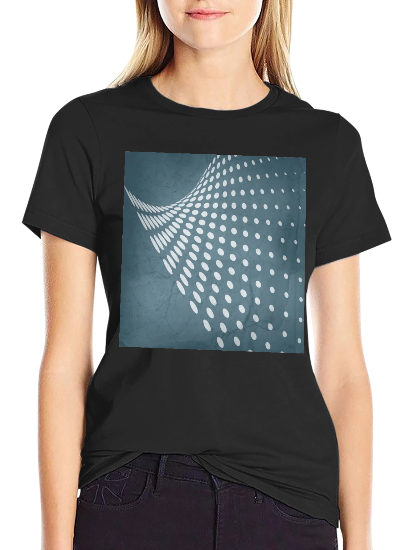 Abstract Dot Pattern Graphic T-Shirt