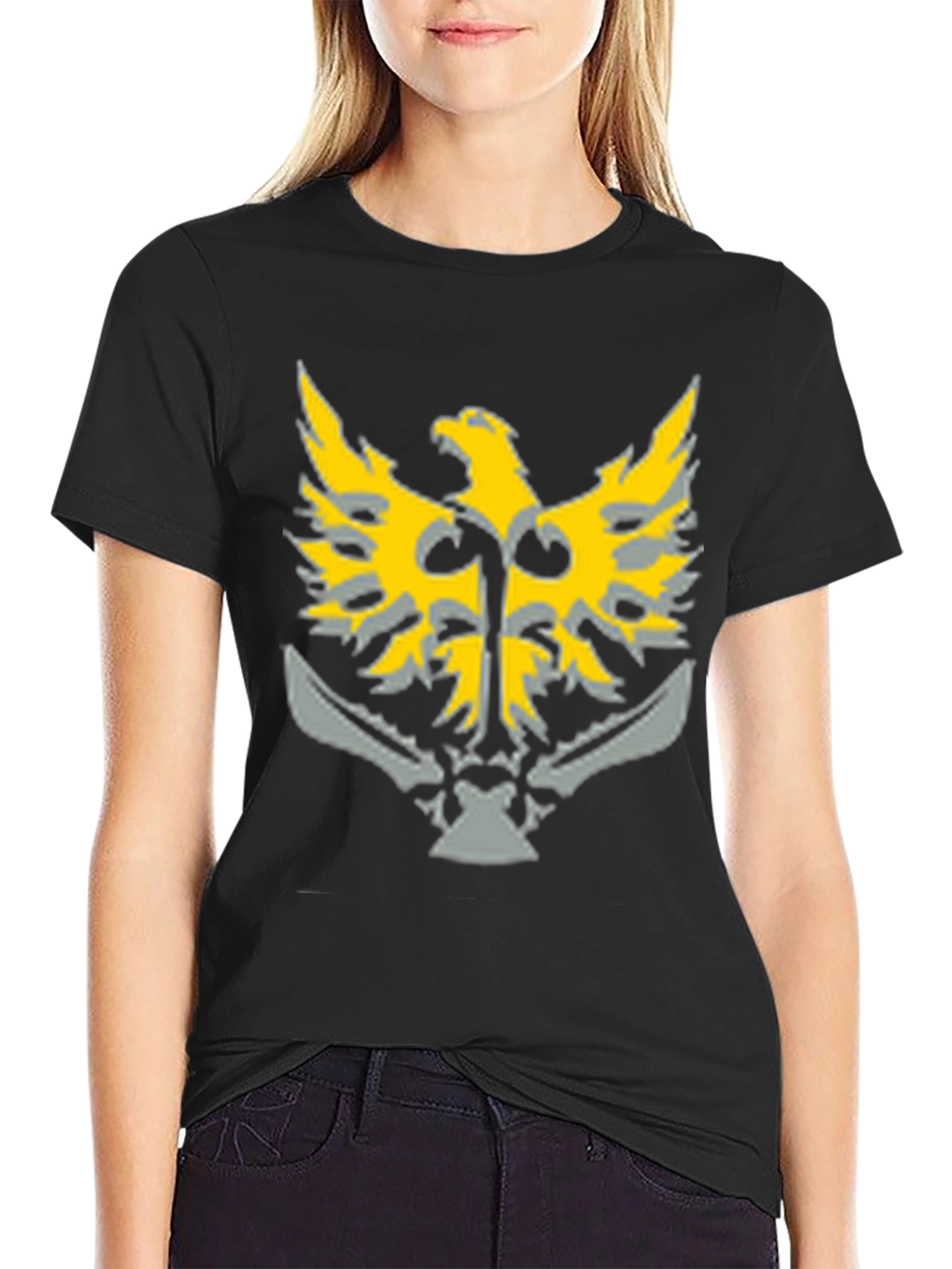 Eagle Emblem Graphic Print Tee - Stylish Mens T-Shirt