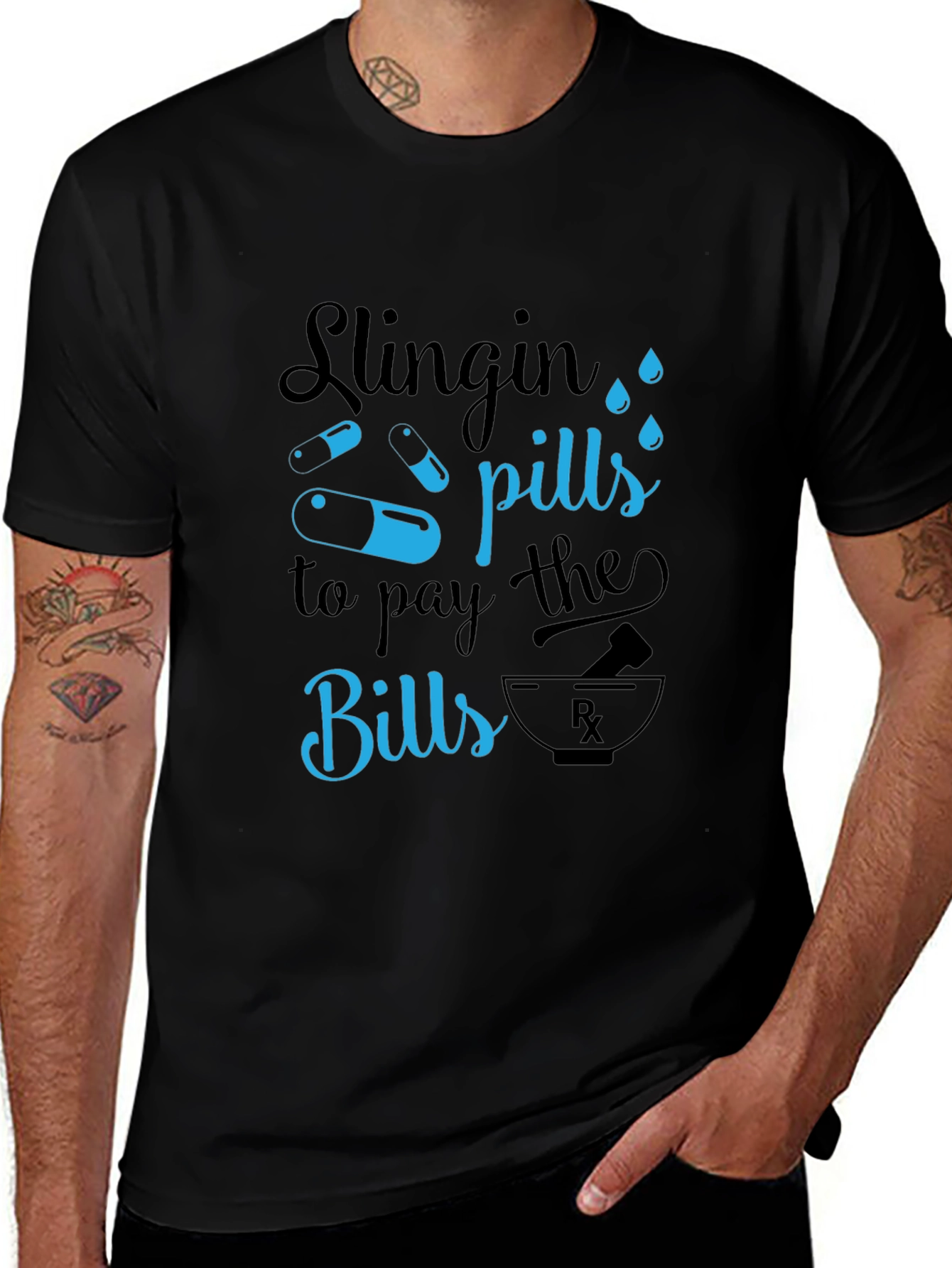 Slingin Pills Graphic T-Shirt - Funny Pharmacy Tee