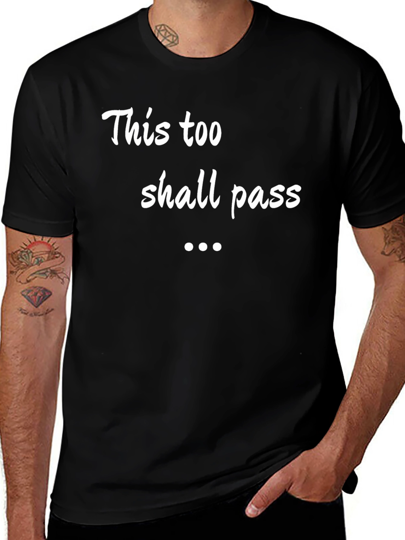 This Too Shall Pass Black Graphic Tee