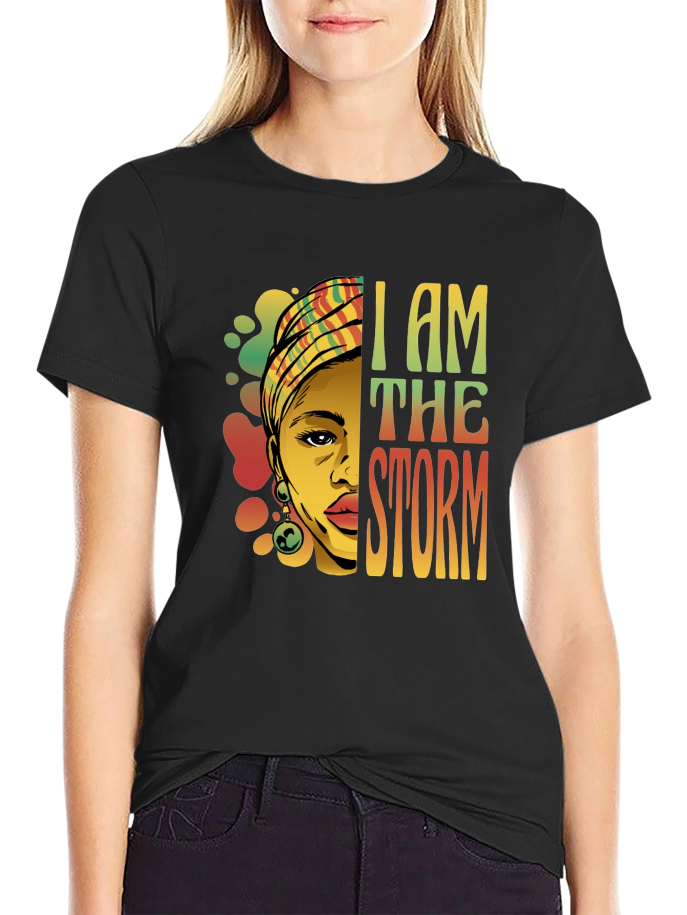 I Am The Storm Graphic Tee - Black