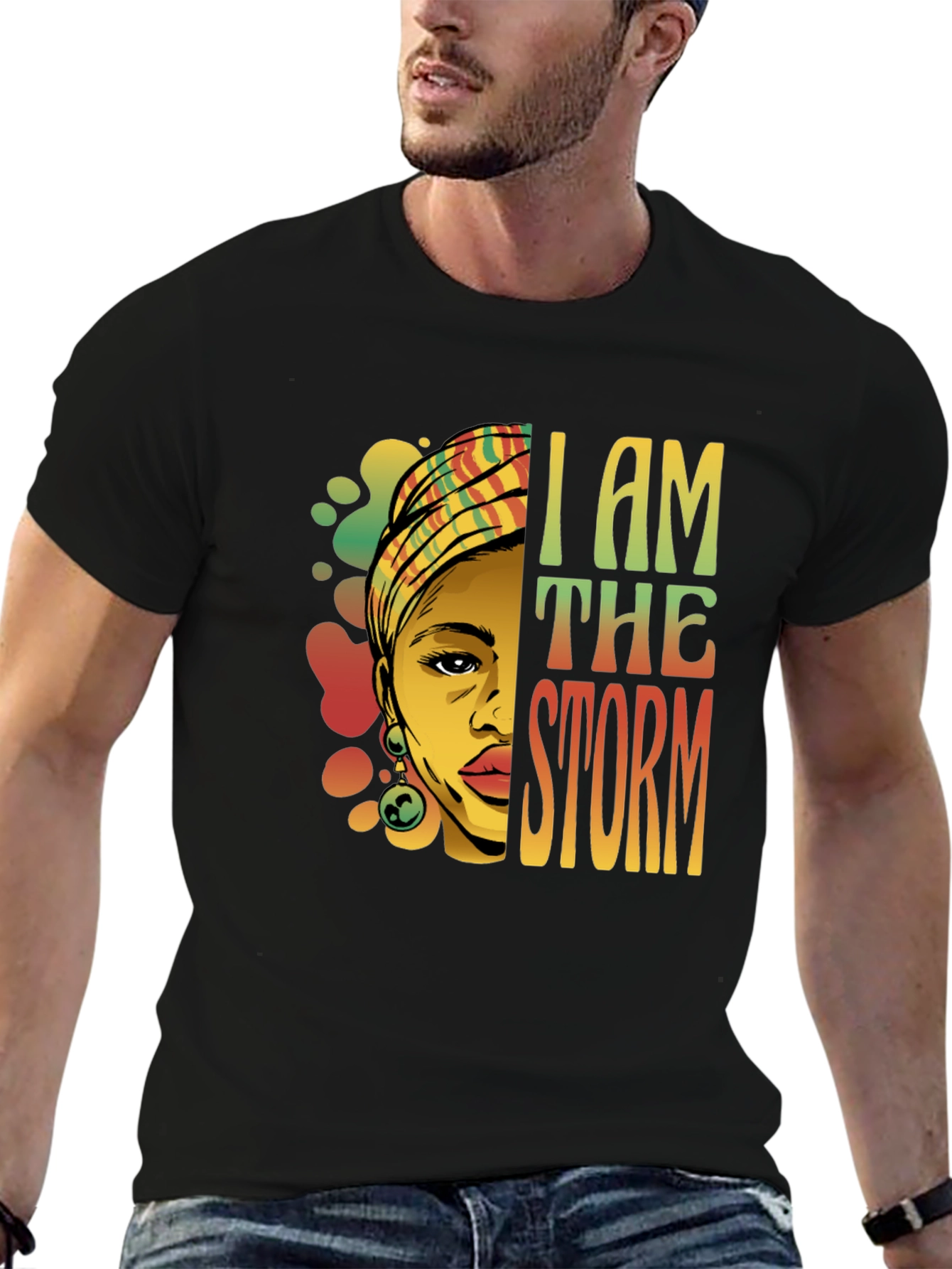 I Am The Storm Graphic Tee - Black
