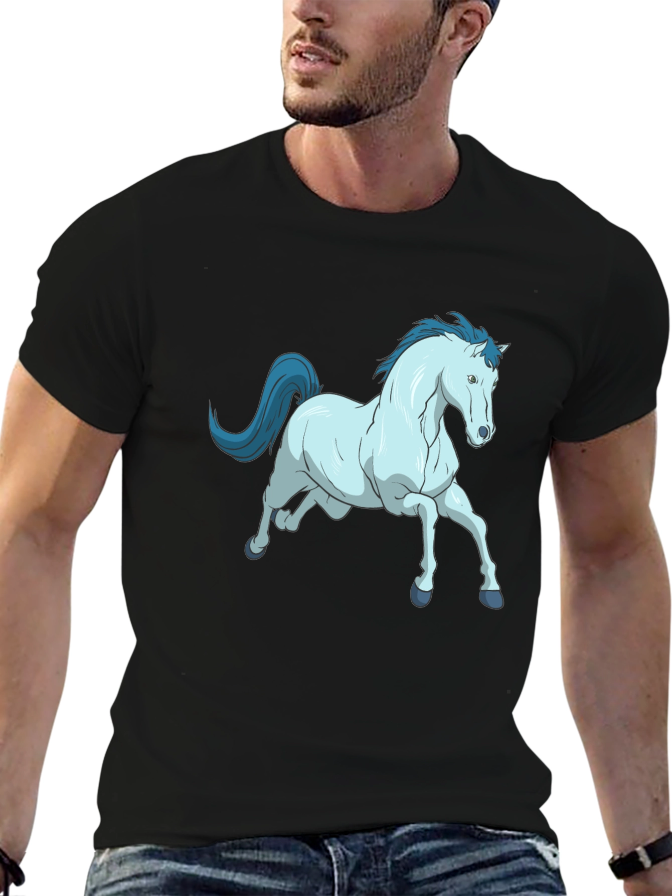 Horse Graphic Tee - Unique Cartoon Design