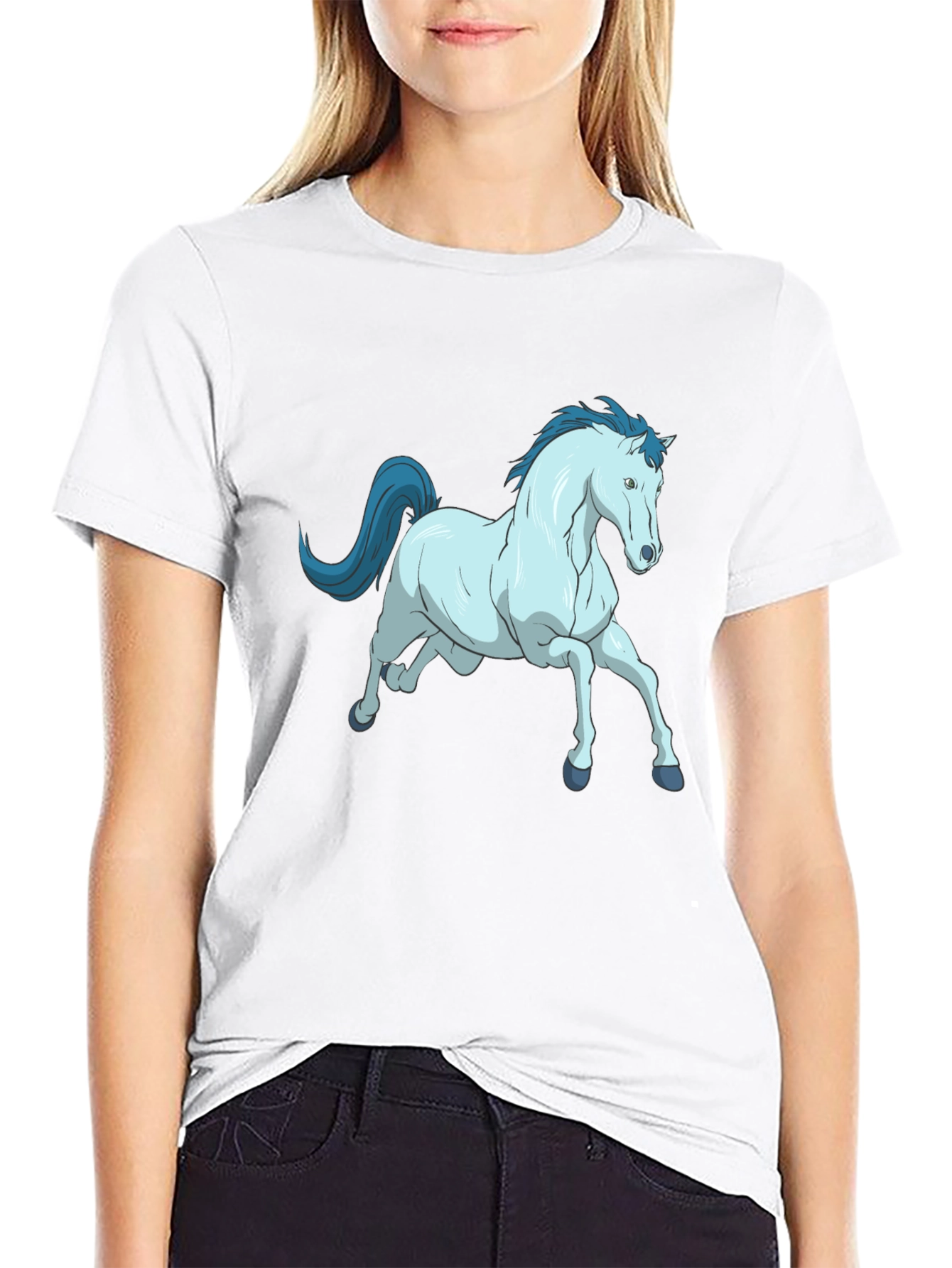Horse Graphic Tee - Unique Cartoon Design