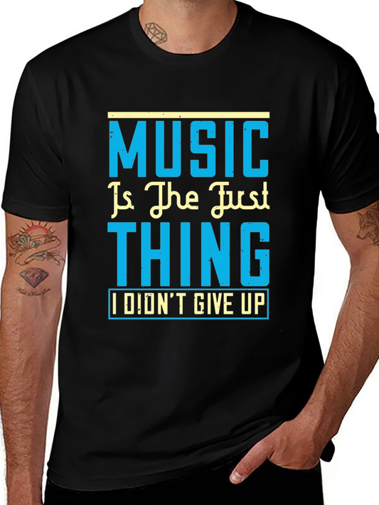 Music is the Just Thing Black T-Shirt