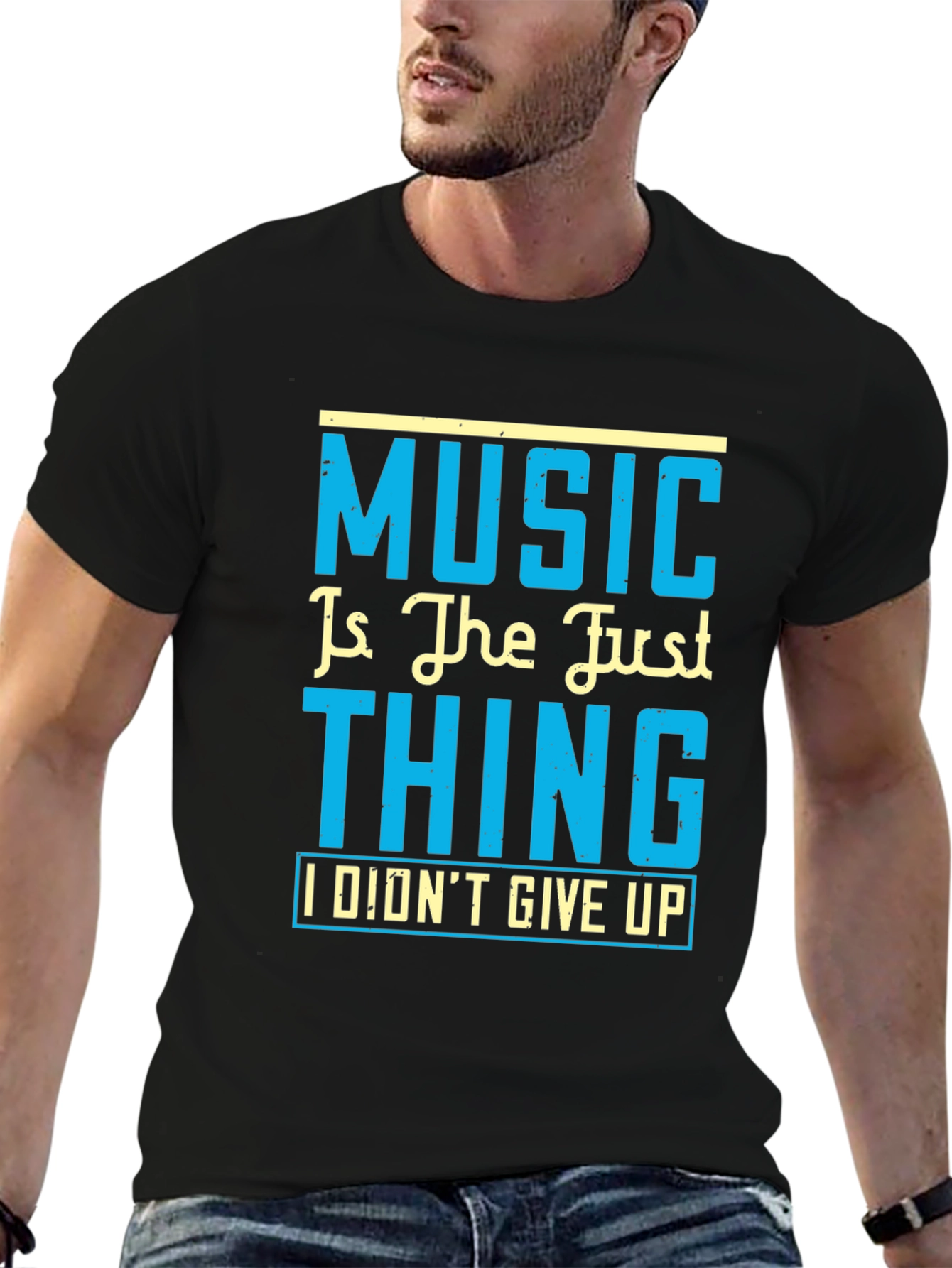 Music is the Just Thing Black T-Shirt