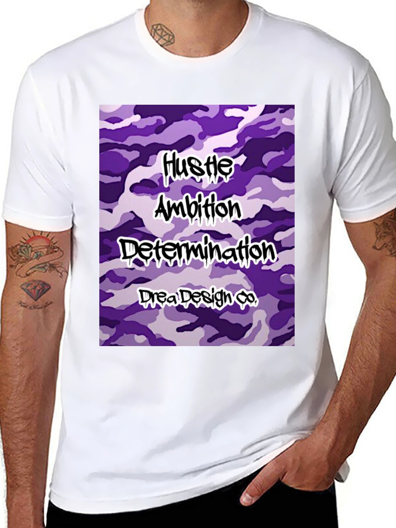Hustle Ambition Determination Tee - Drea Design Co.