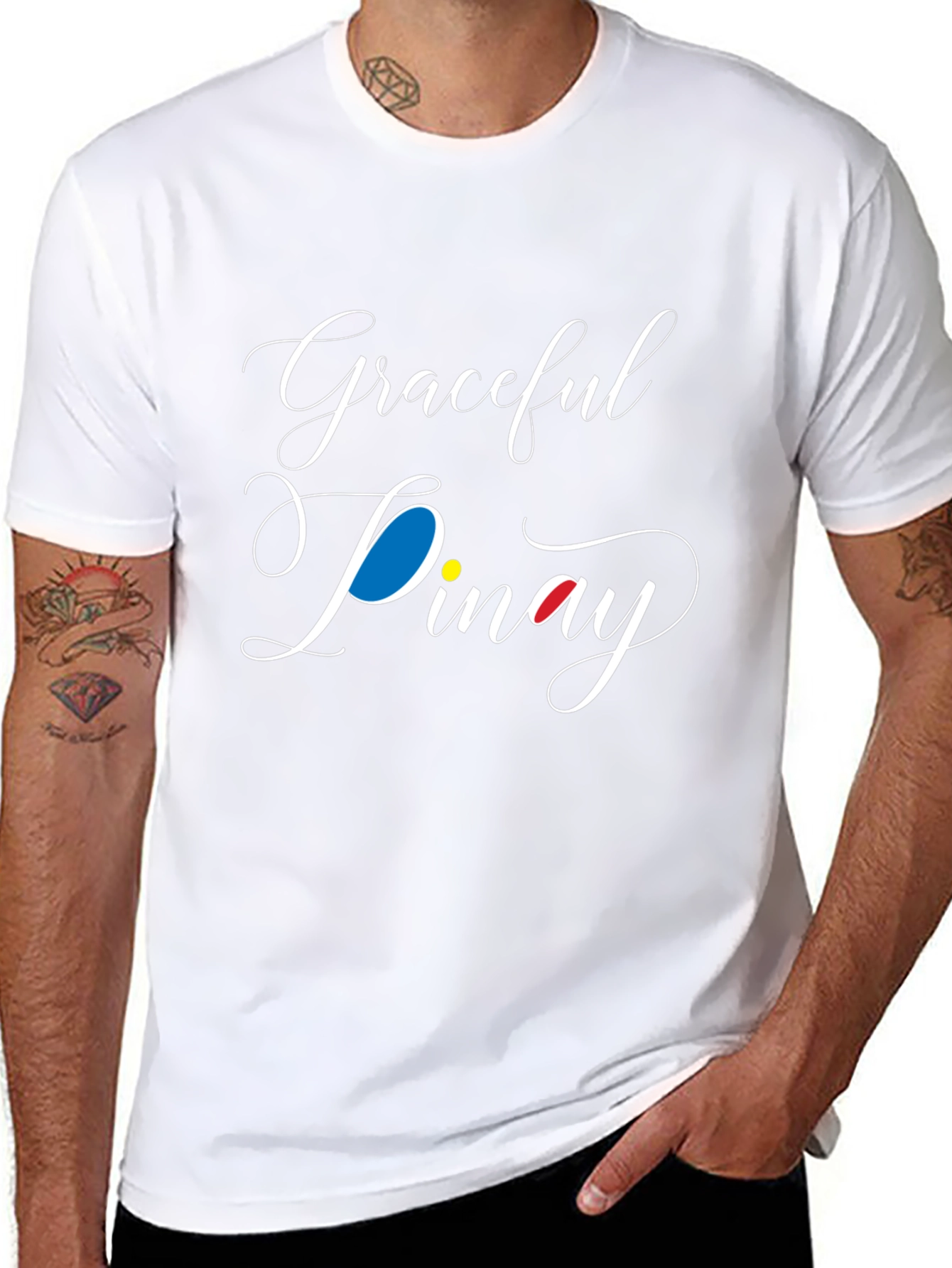 Graceful Pinay Black Graphic Tee