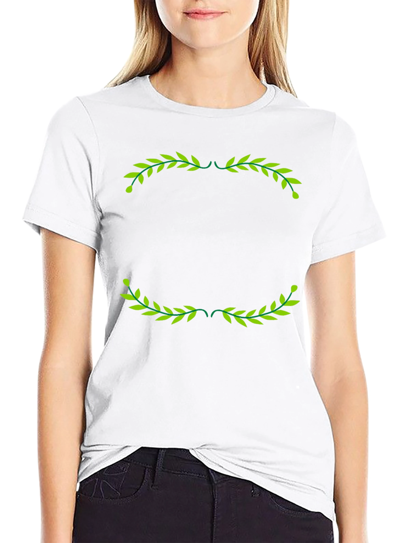 Olive Branch Graphic Black T-Shirt